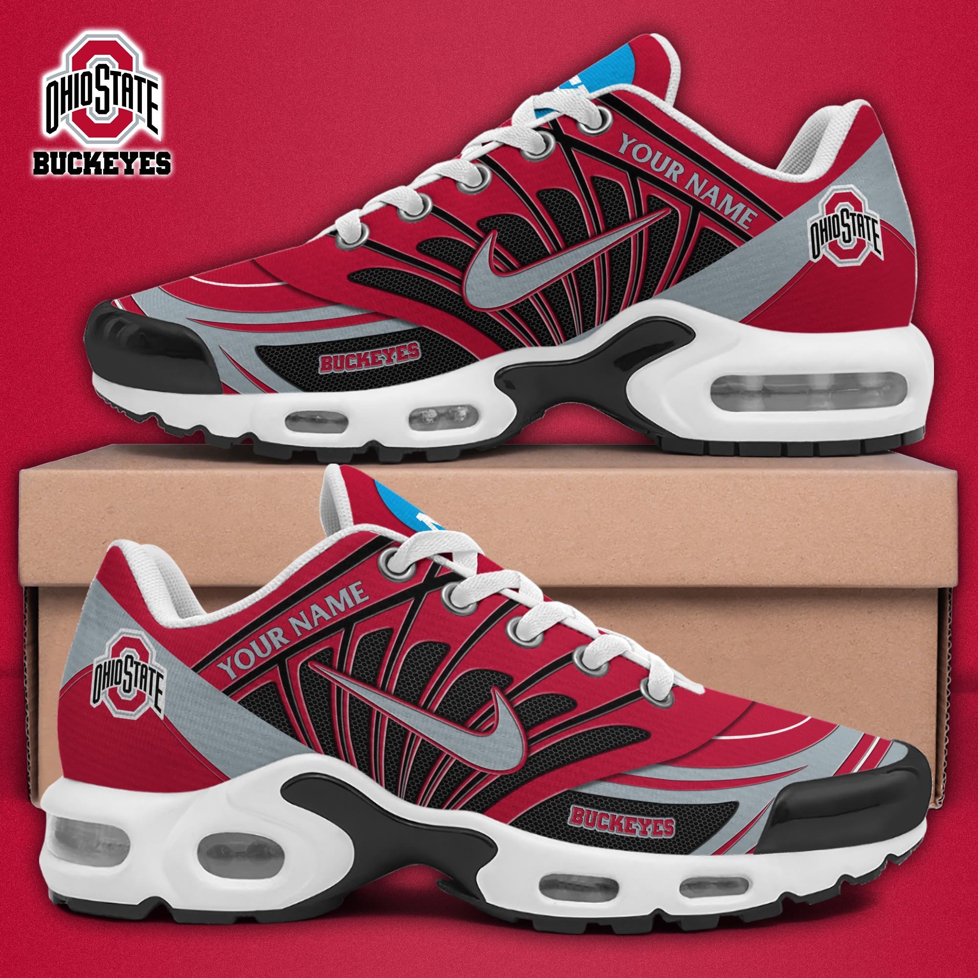 Ohio State Buckeyes TN Shoes 2025 Version Custom Name, Sport Shoes For Fan, Fan Gifts EHIVM-04091703