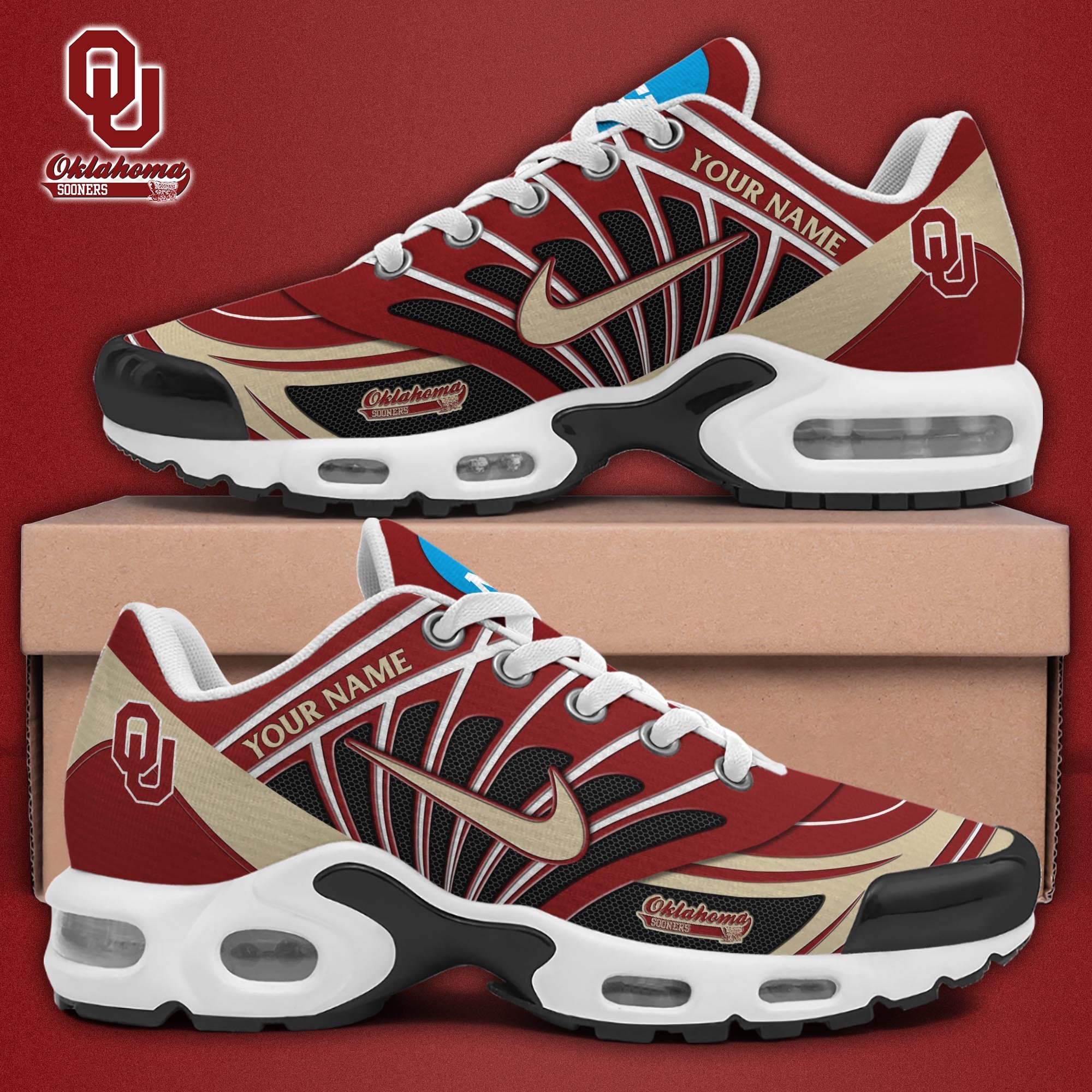 Oklahoma Sooners TN Shoes 2025 Version Custom Name, Sport Shoes For Fan, Fan Gifts EHIVM-04091703