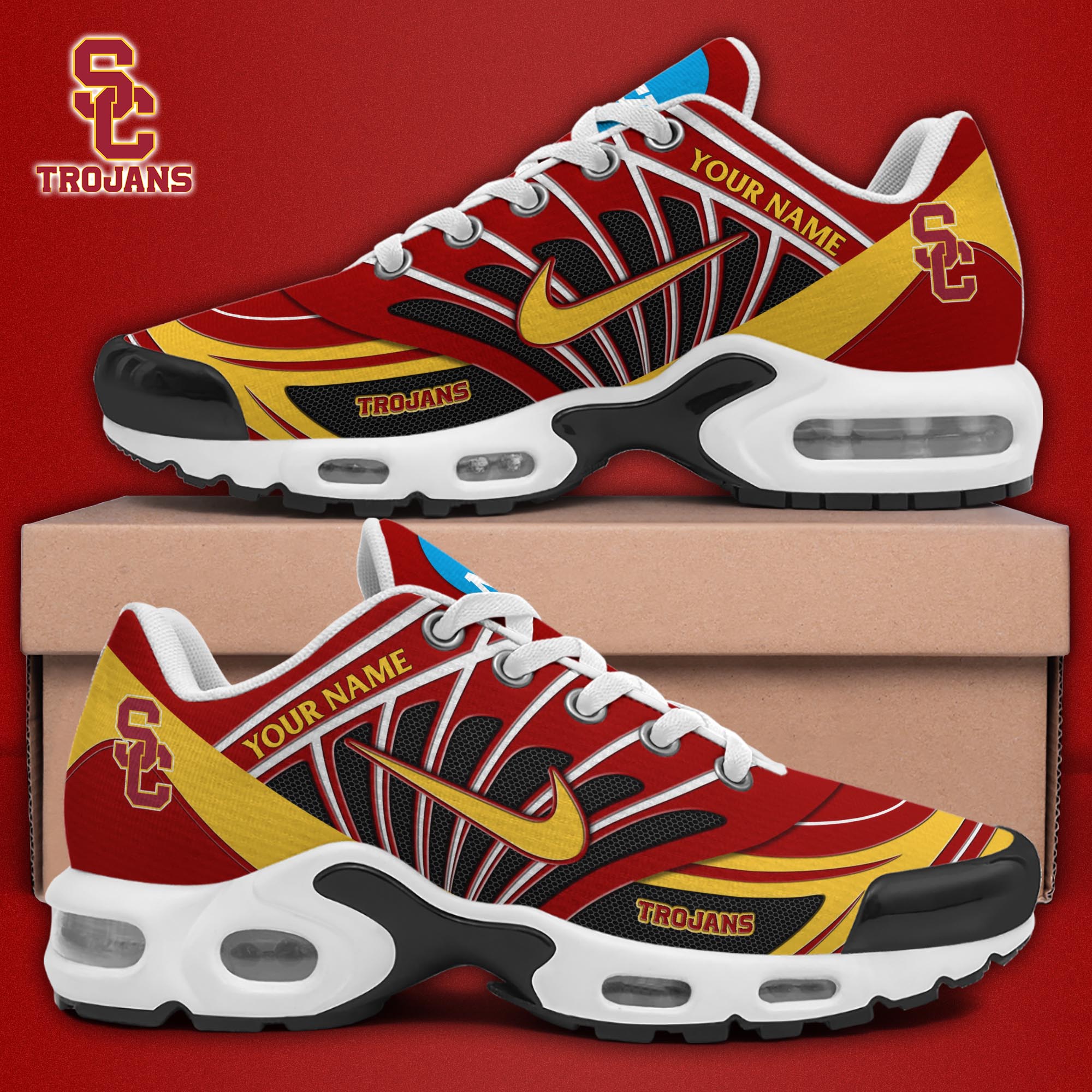 USC Trojans TN Shoes 2025 Version Custom Name, Sport Shoes For Fan, Fan Gifts EHIVM-04091703