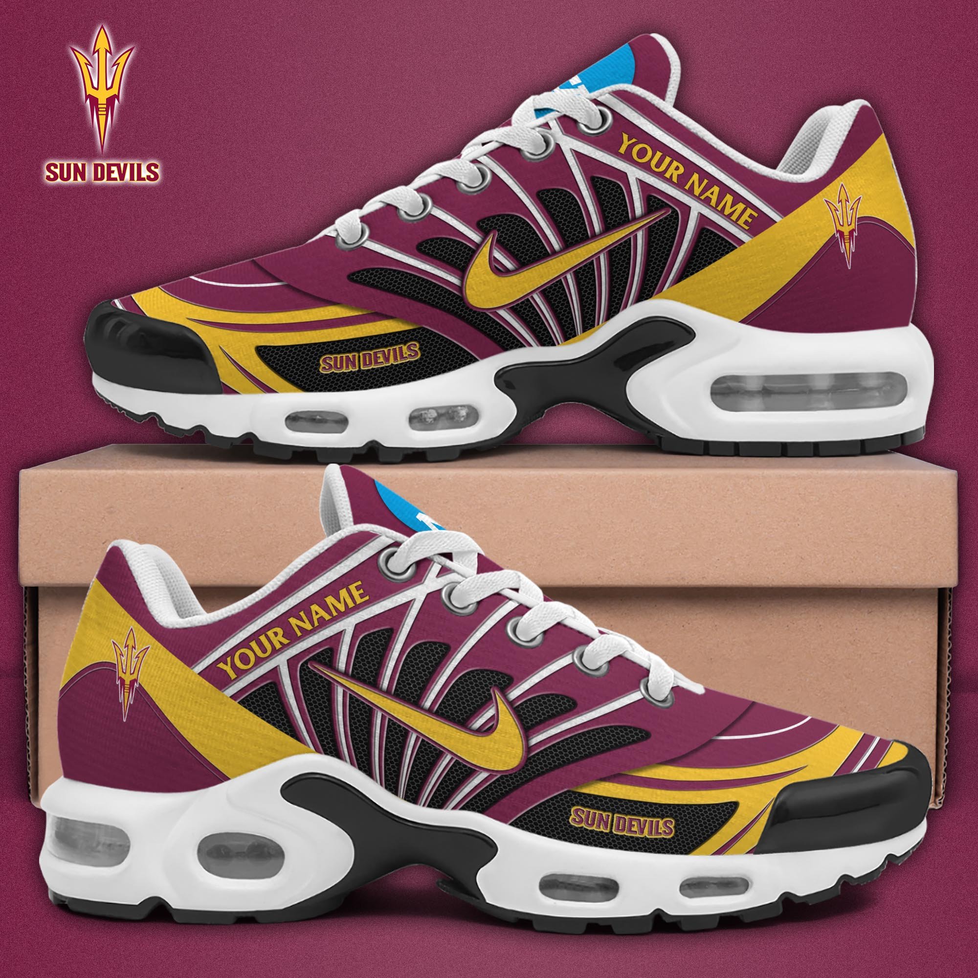 Arizona State Sun Devils TN Shoes 2025 Version Custom Name, Sport Shoes For Fan, Fan Gifts EHIVM-04091703