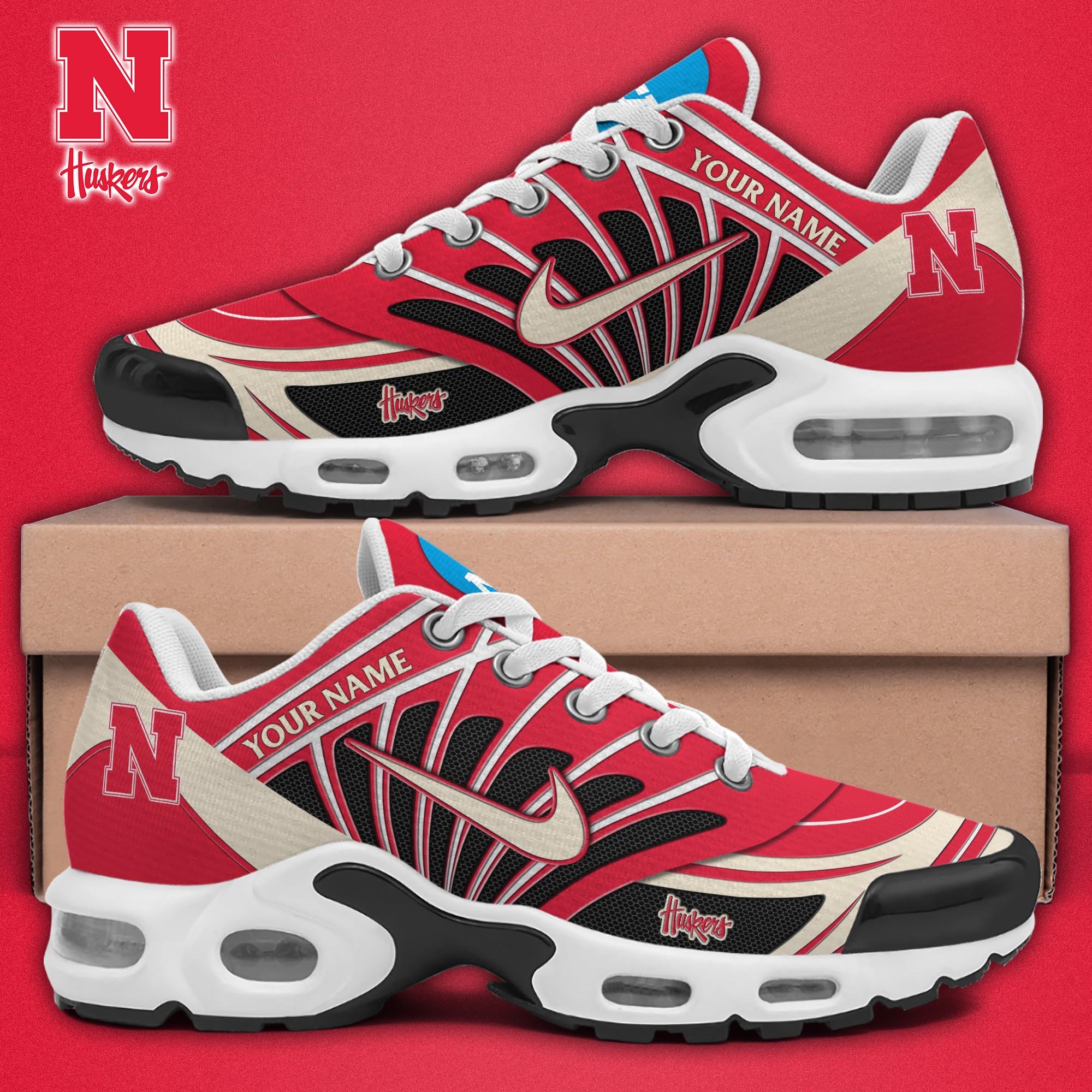 Nebraska Cornhuskers TN Shoes 2025 Version Custom Name, Sport Shoes For Fan, Fan Gifts EHIVM-04091703
