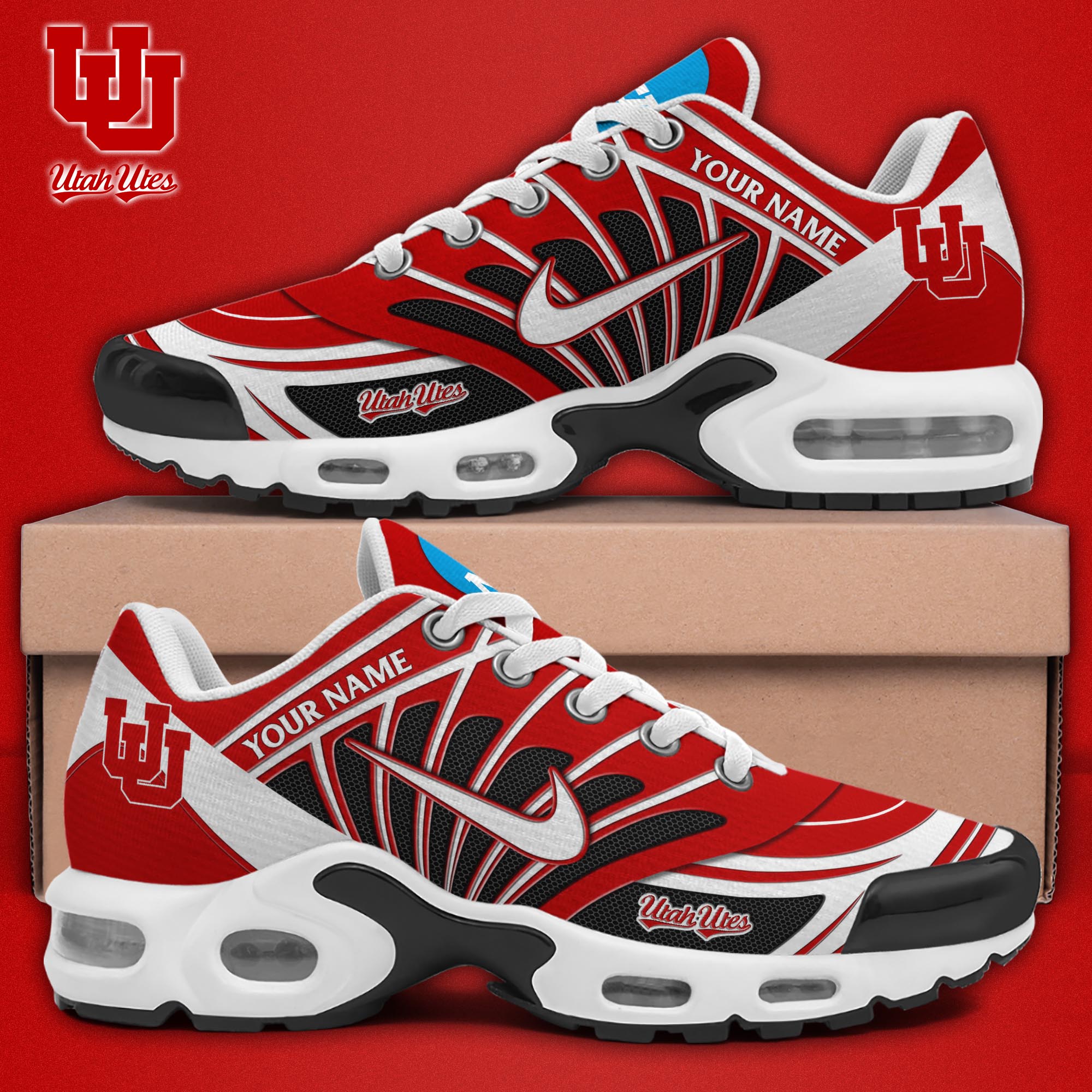 Utah Utes TN Shoes 2025 Version Custom Name, Sport Shoes For Fan, Fan Gifts EHIVM-04091703