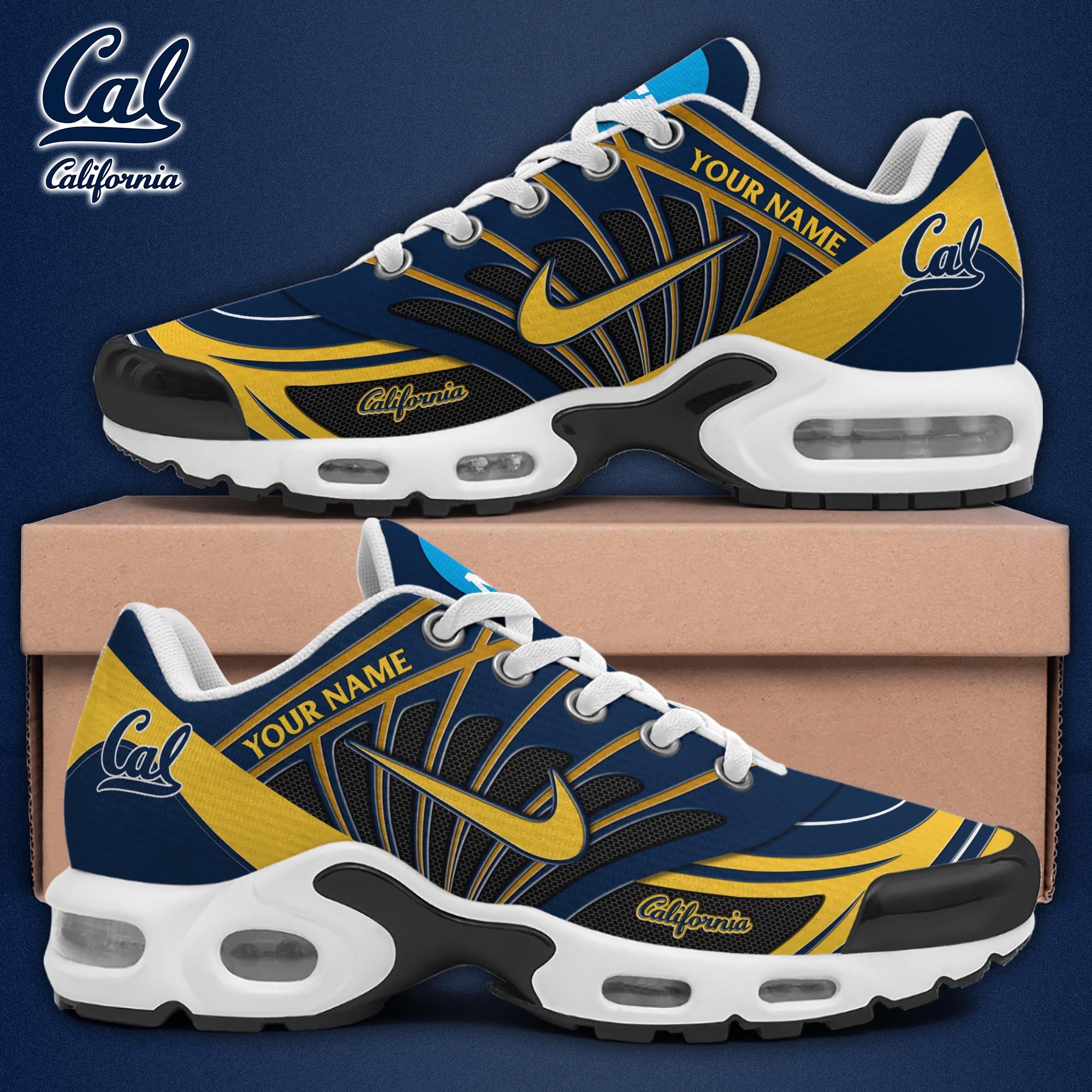 California Golden Bears TN Shoes 2025 Version Custom Name, Sport Shoes For Fan, Fan Gifts EHIVM-04091703