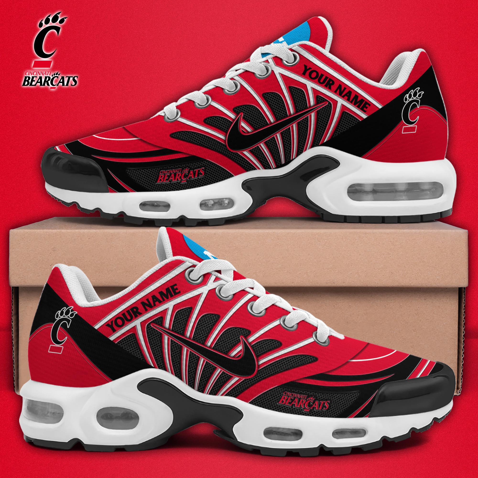 Cincinnati Bearcats TN Shoes 2025 Version Custom Name, Sport Shoes For Fan, Fan Gifts EHIVM-04091703