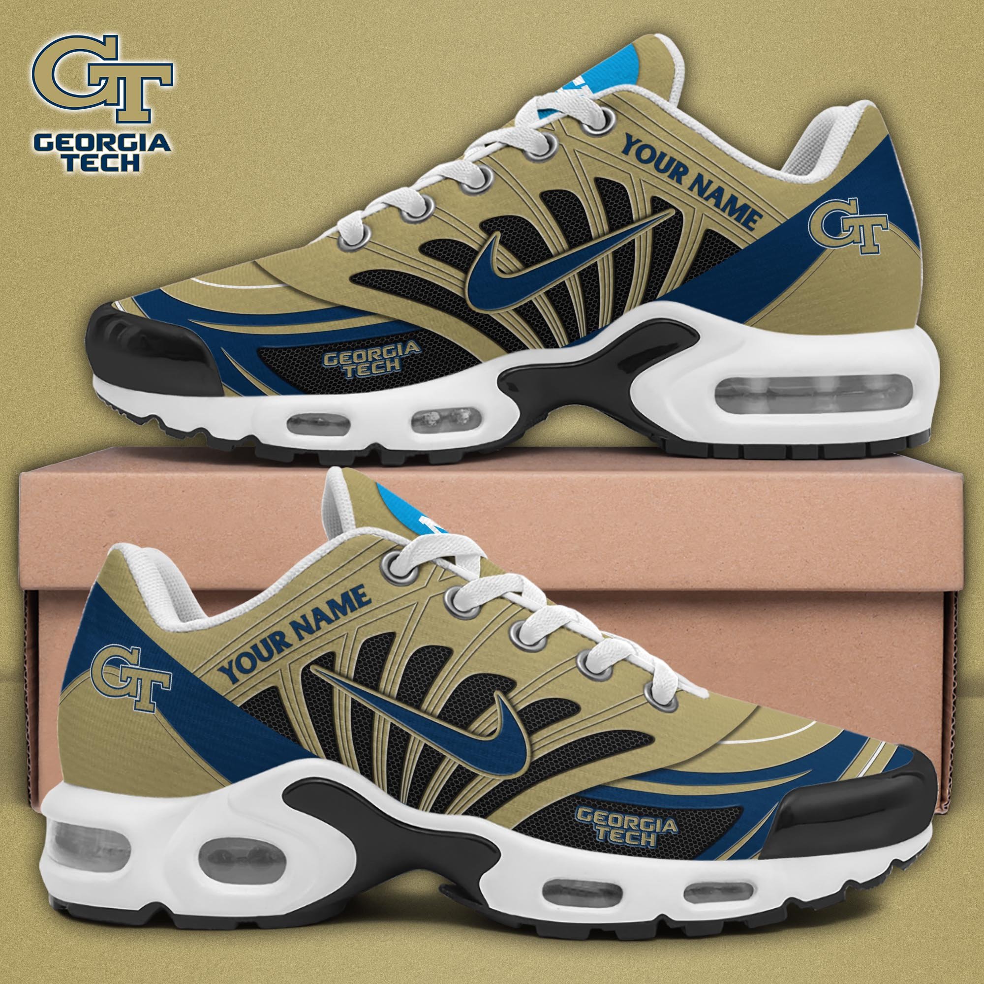 Georgia Tech Yellow Jackets TN Shoes 2025 Version Custom Name, Sport Shoes For Fan, Fan Gifts EHIVM-04091703