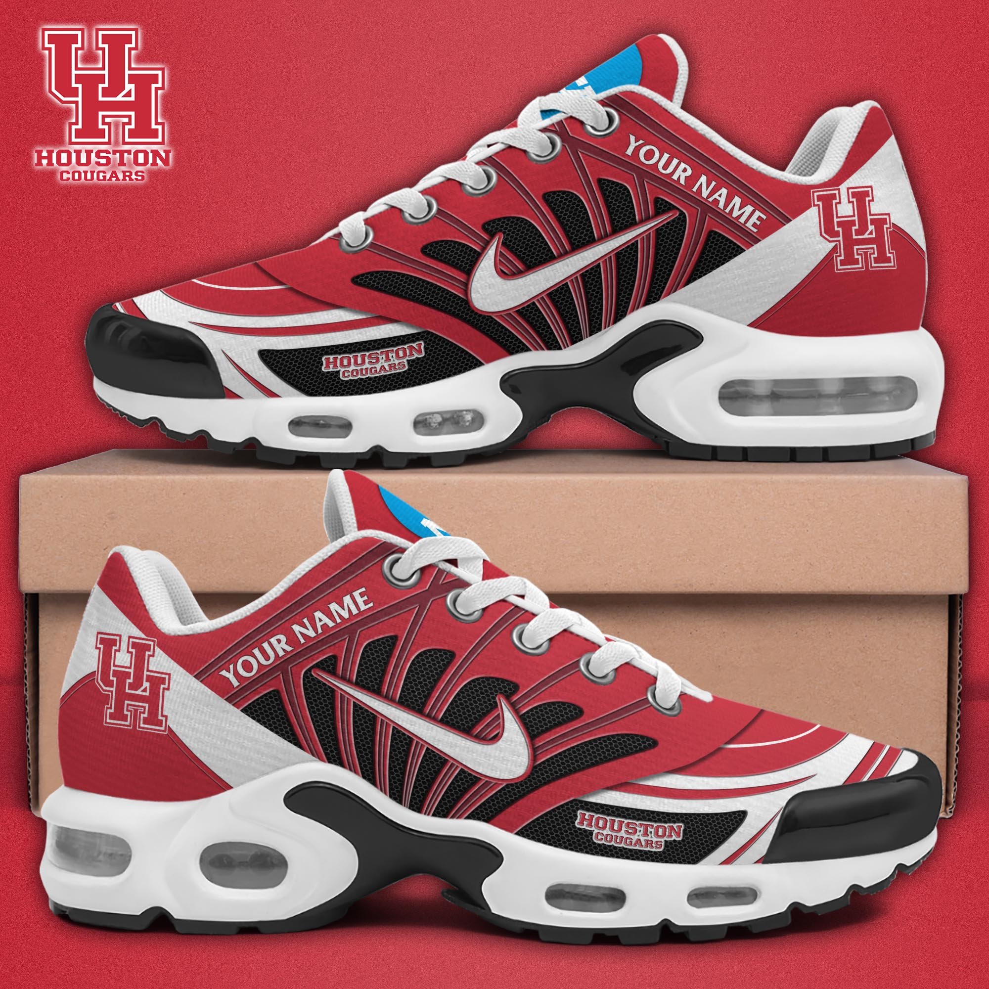 Houston Cougars TN Shoes 2025 Version Custom Name, Sport Shoes For Fan, Fan Gifts EHIVM-04091703