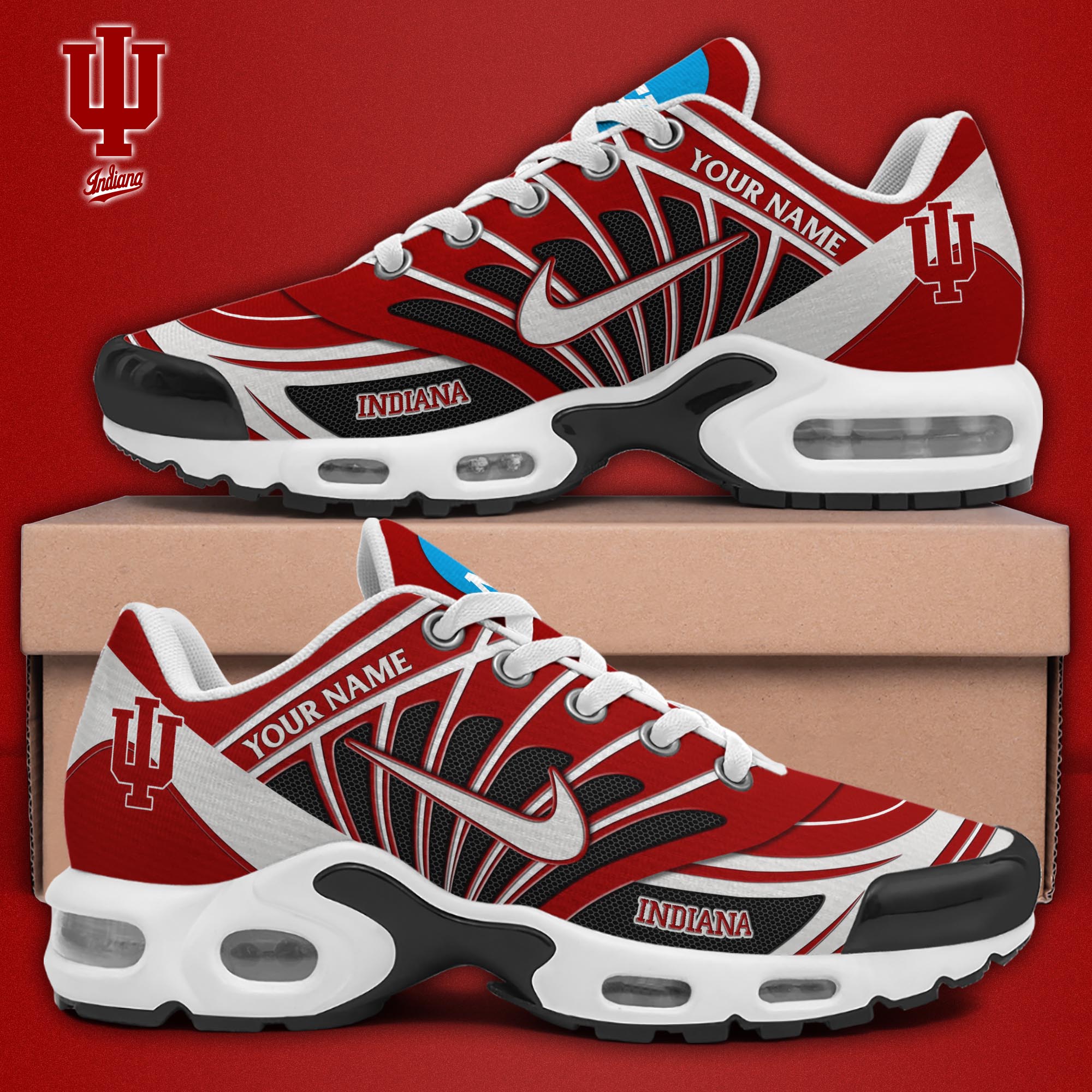 Indiana Hoosiers TN Shoes 2025 Version Custom Name, Sport Shoes For Fan, Fan Gifts EHIVM-04091703