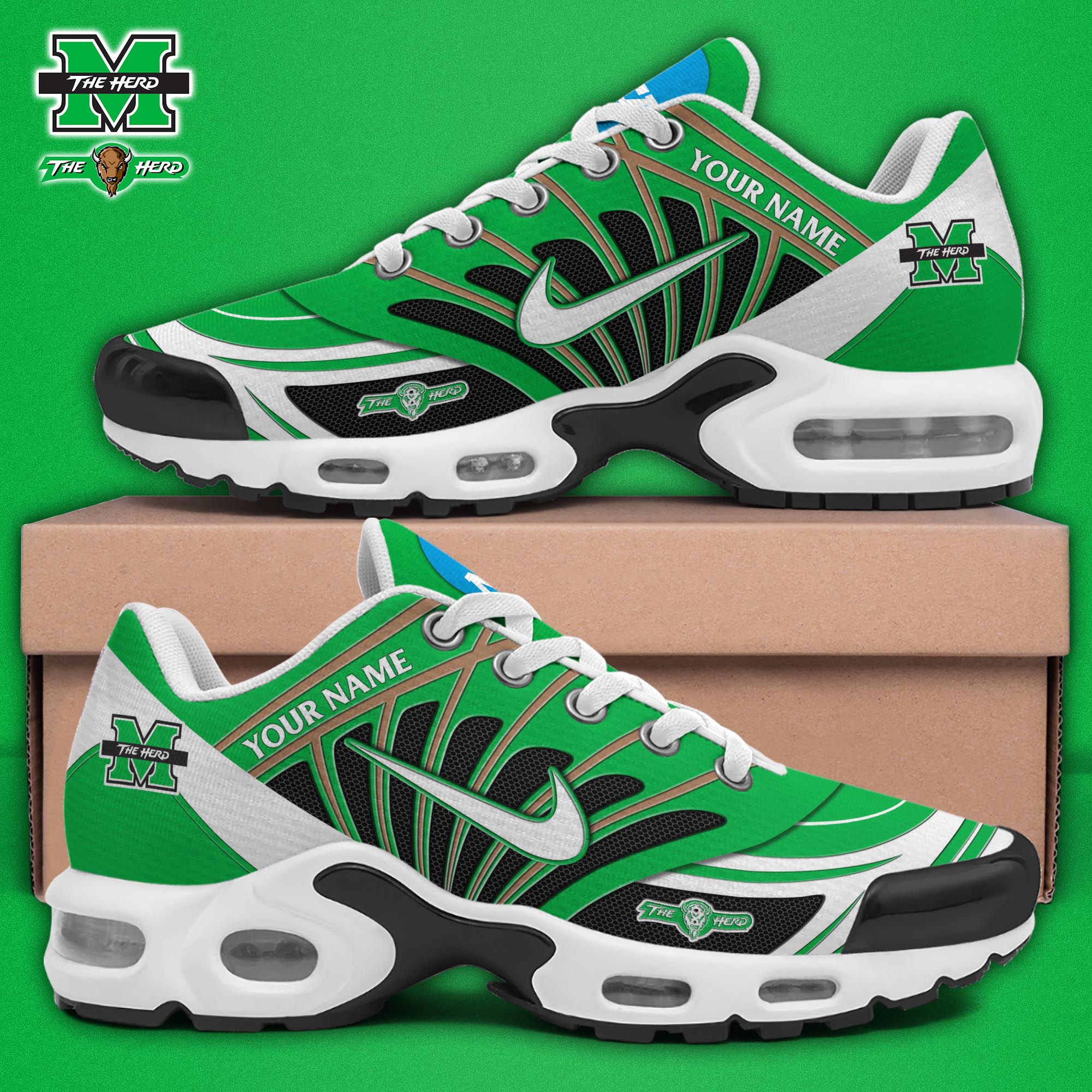 Marshall Thundering Herd TN Shoes 2025 Version Custom Name, Sport Shoes For Fan, Fan Gifts EHIVM-04091703