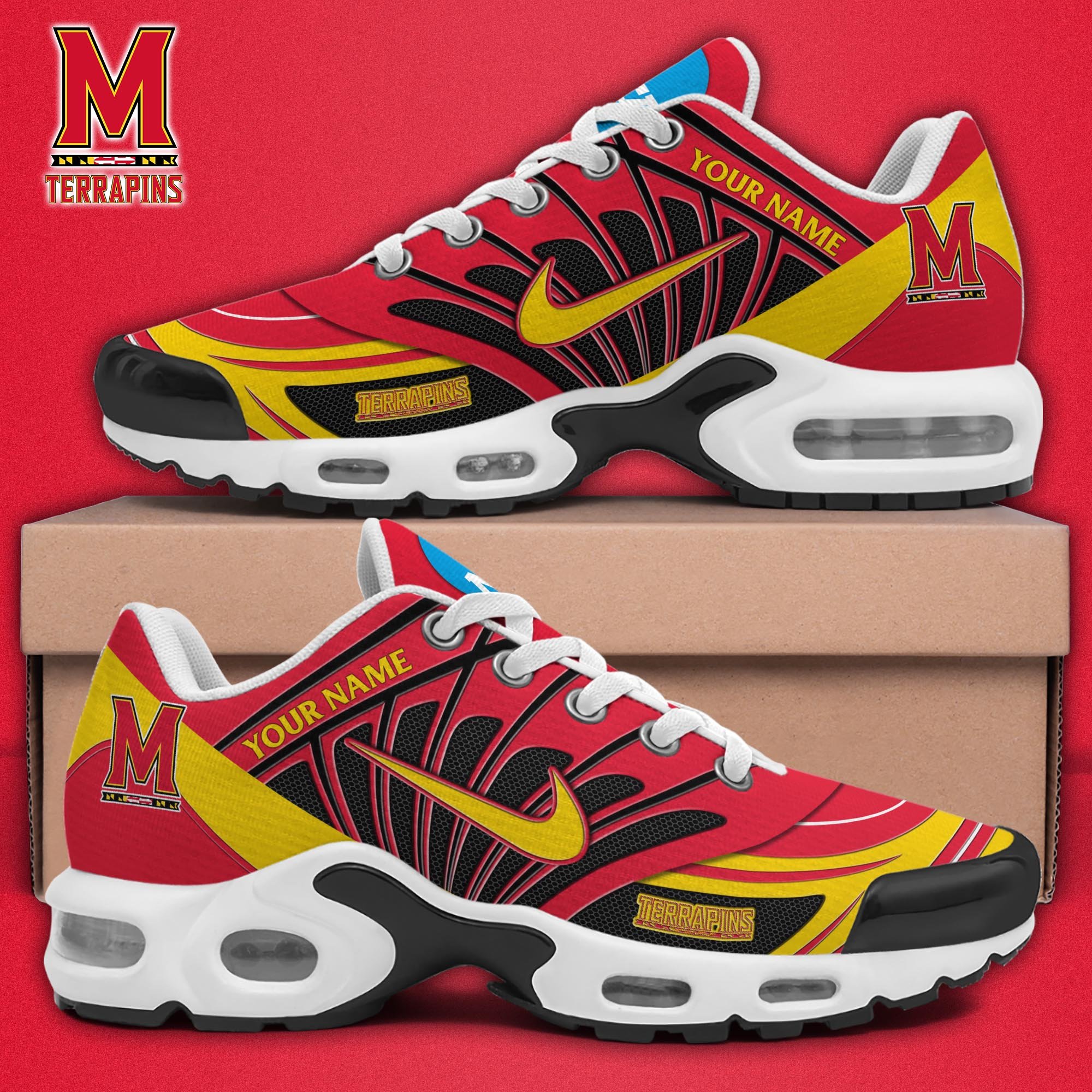 Maryland Terrapins TN Shoes 2025 Version Custom Name, Sport Shoes For Fan, Fan Gifts EHIVM-04091703