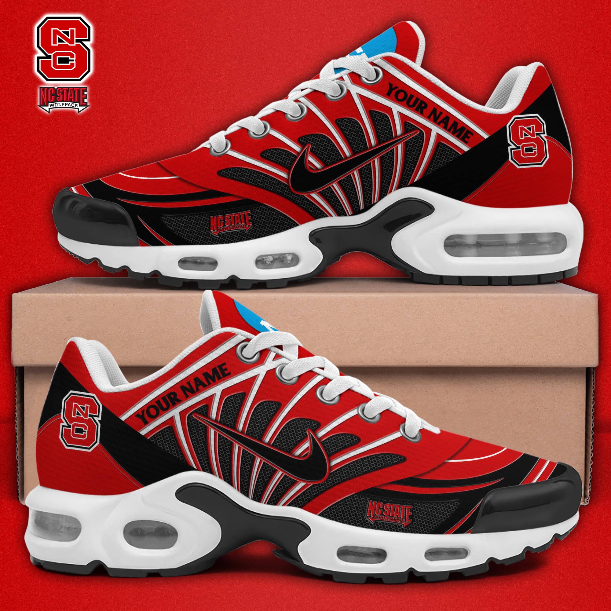 NC State Wolfpack TN Shoes 2025 Version Custom Name, Sport Shoes For Fan, Fan Gifts EHIVM-04091703