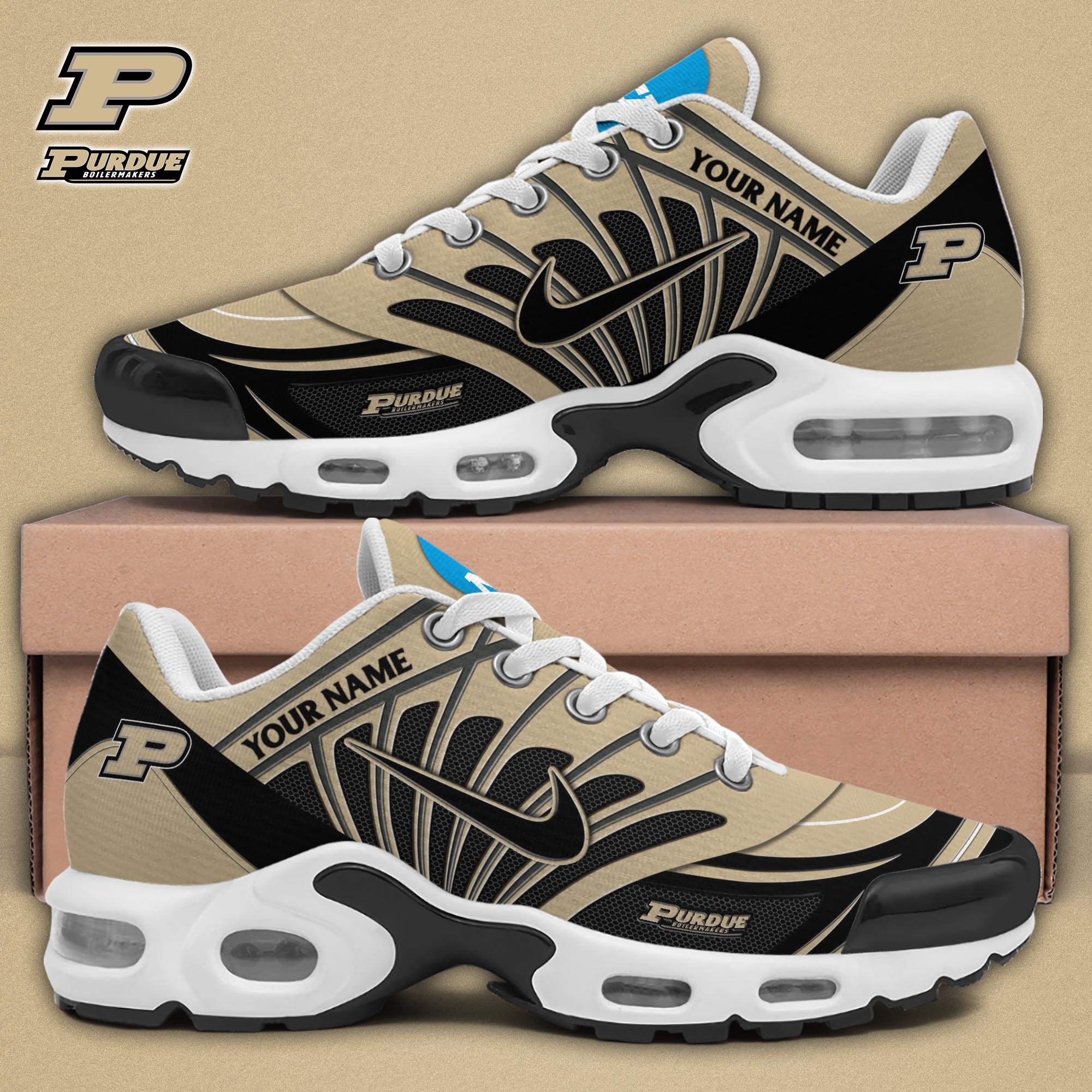 Purdue Boilermakers TN Shoes 2025 Version Custom Name, Sport Shoes For Fan, Fan Gifts EHIVM-04091703