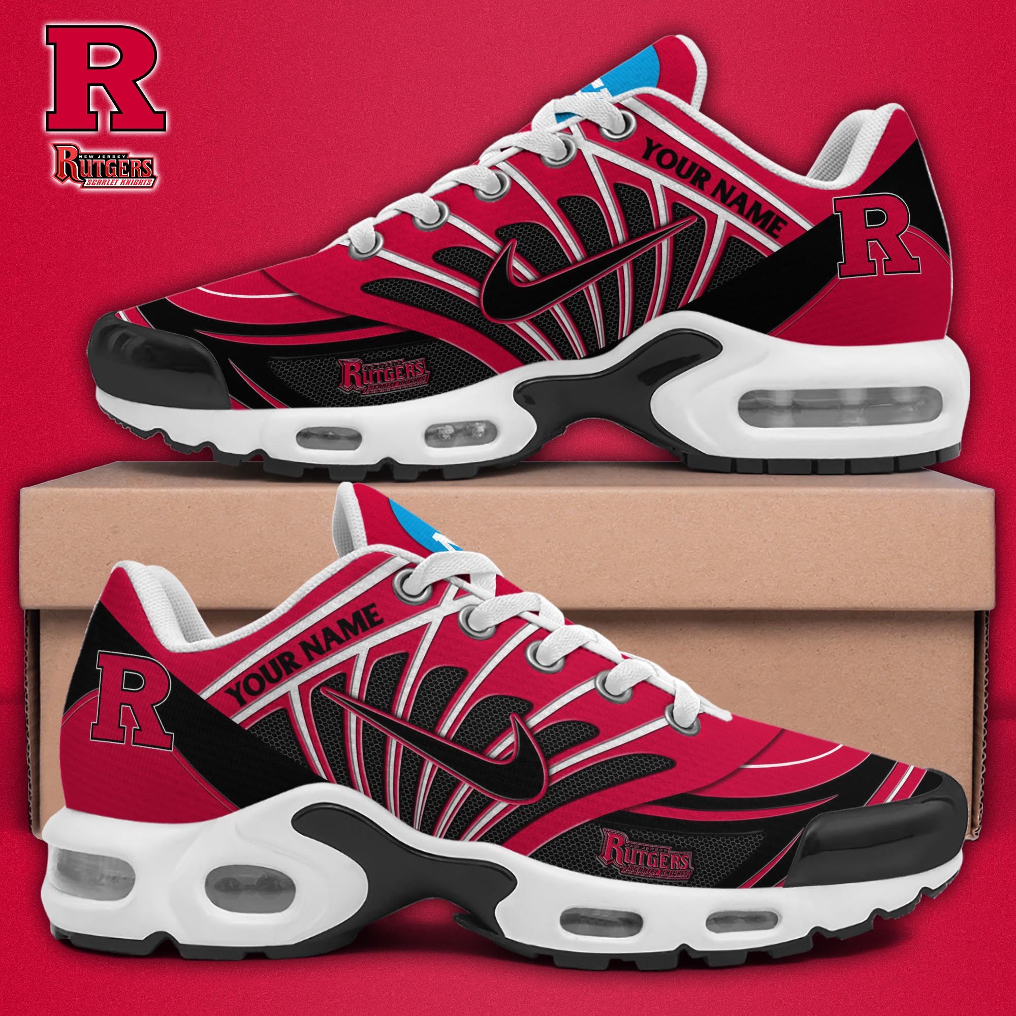 Rutgers Scarlet Knights TN Shoes 2025 Version Custom Name, Sport Shoes For Fan, Fan Gifts EHIVM-04091703