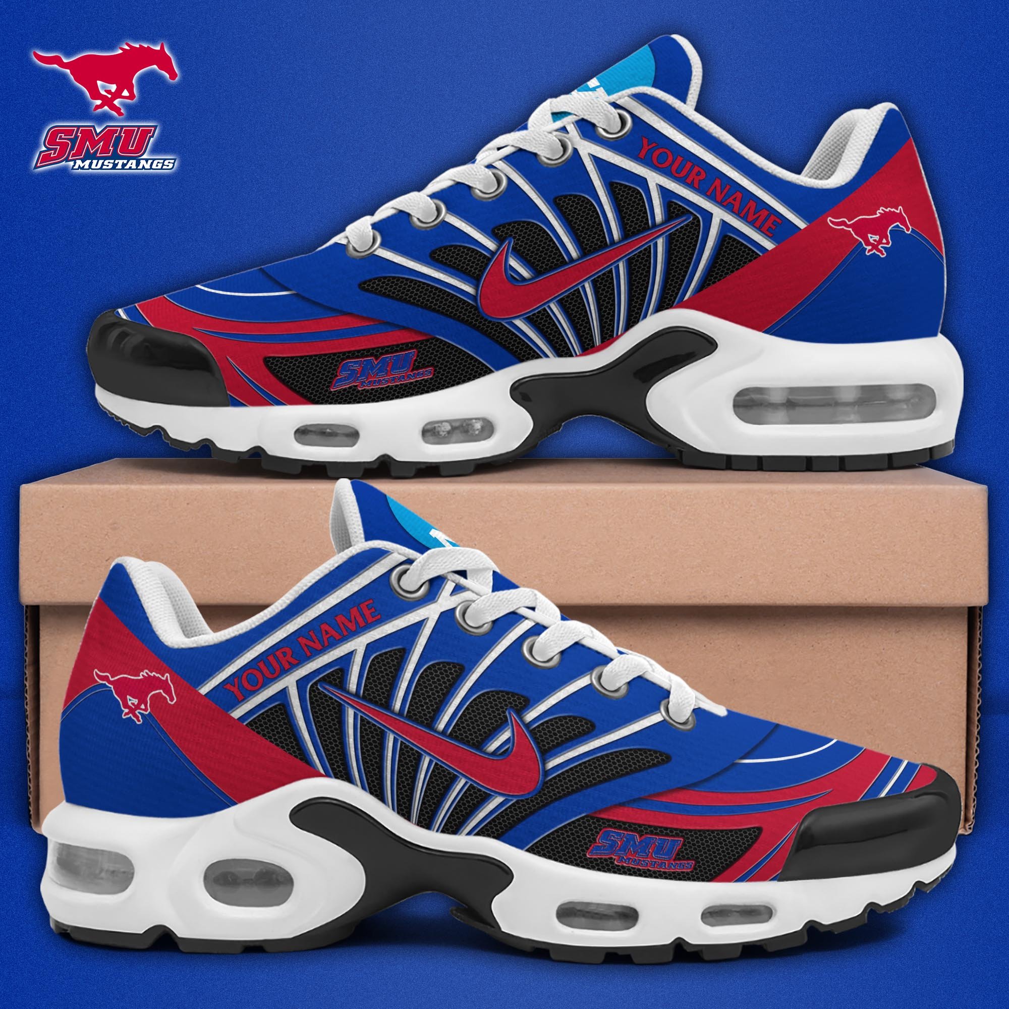 SMU Mustangs TN Shoes 2025 Version Custom Name, Sport Shoes For Fan, Fan Gifts EHIVM-04091703