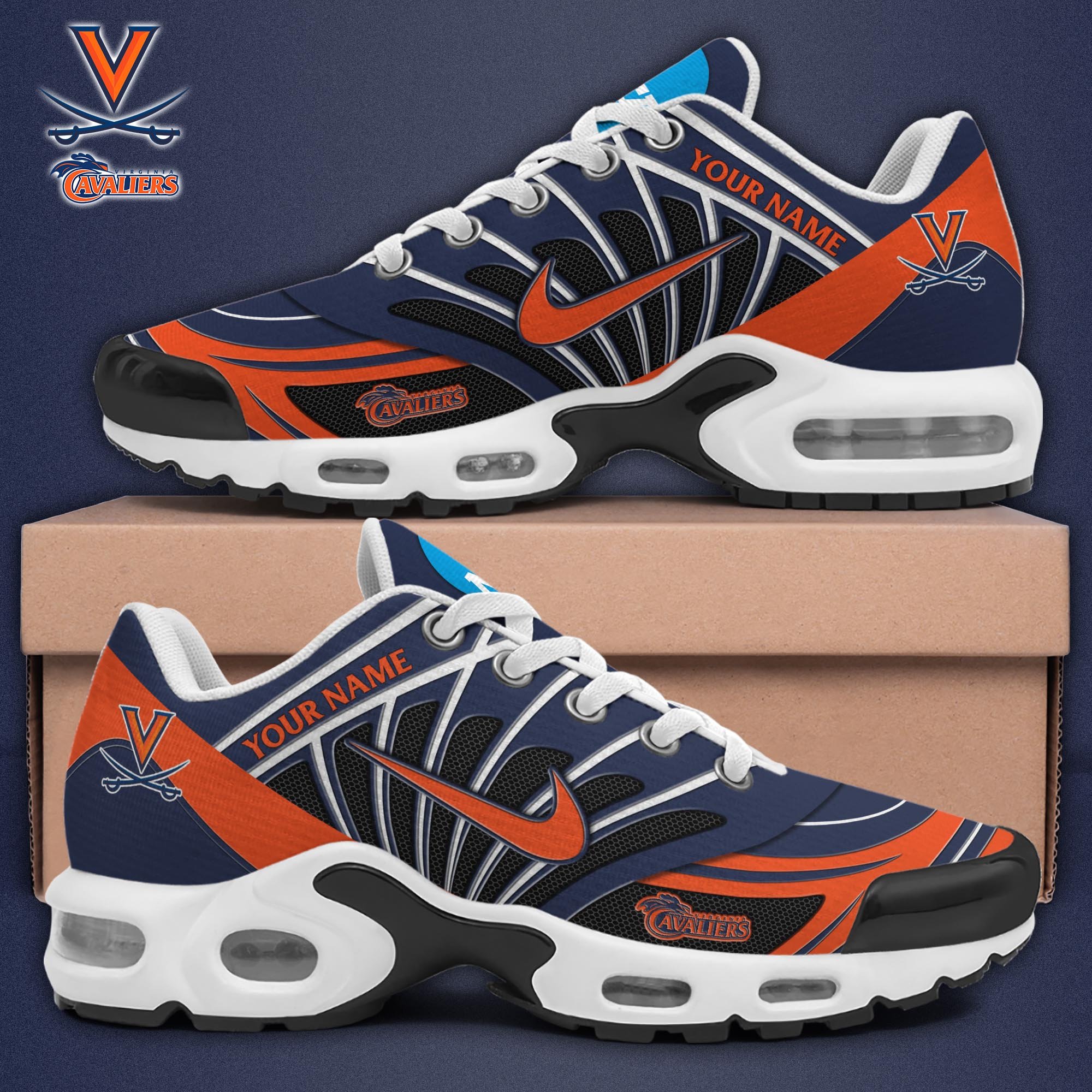 Virginia Cavaliers TN Shoes 2025 Version Custom Name, Sport Shoes For Fan, Fan Gifts EHIVM-04091703