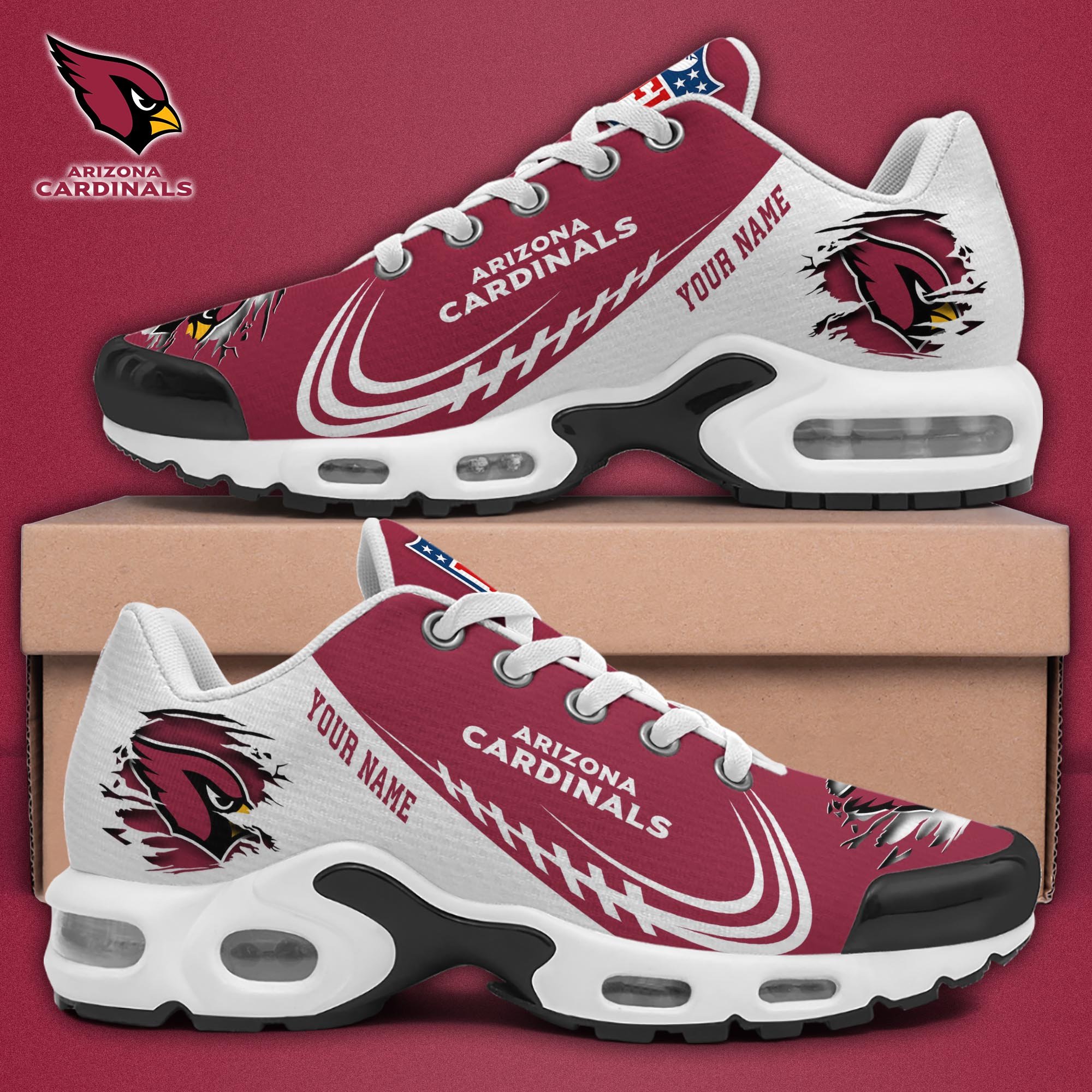 Arizona Cardinals TN Shoes 2025 Version Custom Name, Sport Shoes For Fan, Fan Gifts EHIVM-04091680