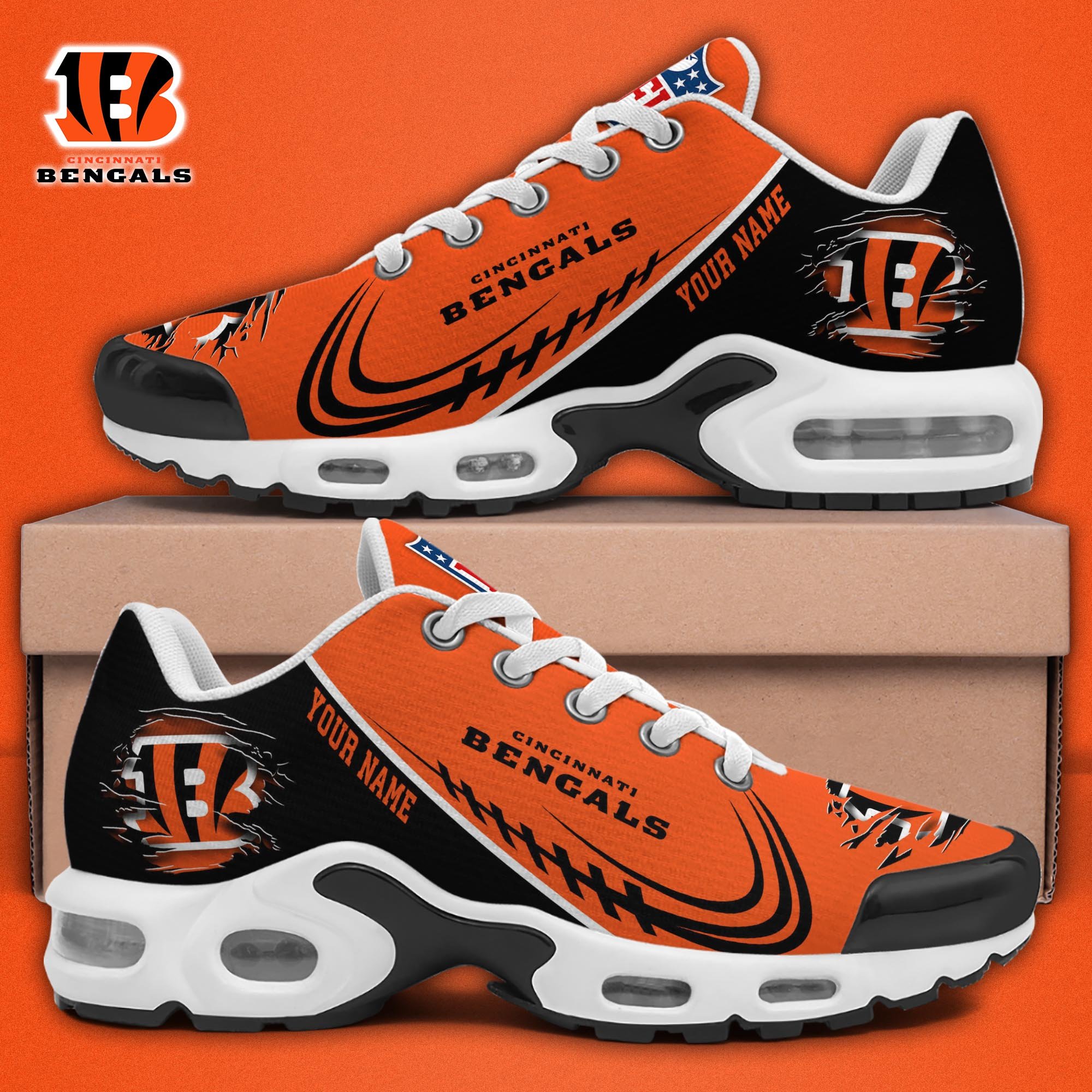 Cincinnati Bengals TN Shoes 2025 Version Custom Name, Sport Shoes For Fan, Fan Gifts EHIVM-04091680