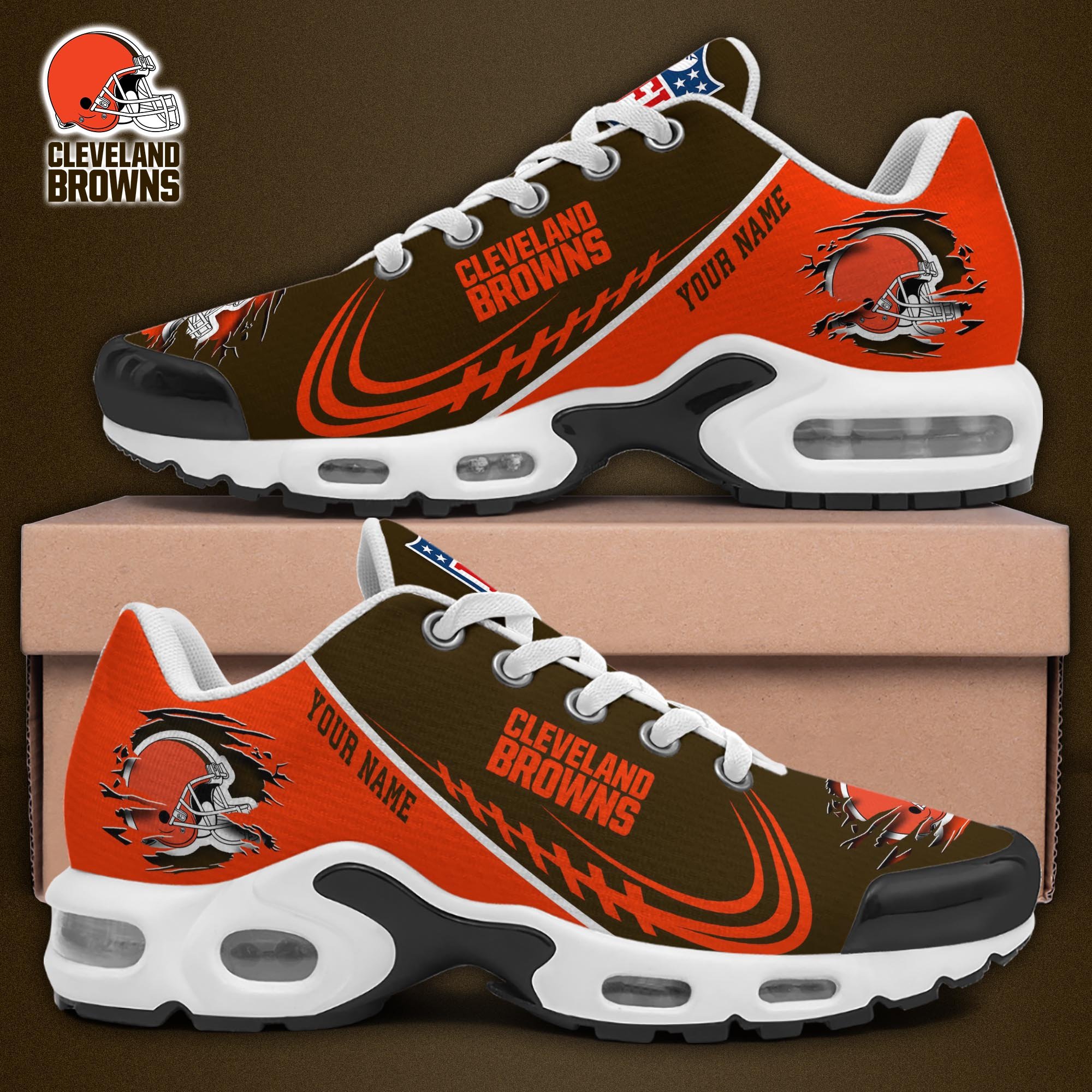 Cleveland Browns TN Shoes 2025 Version Custom Name, Sport Shoes For Fan, Fan Gifts EHIVM-04091680