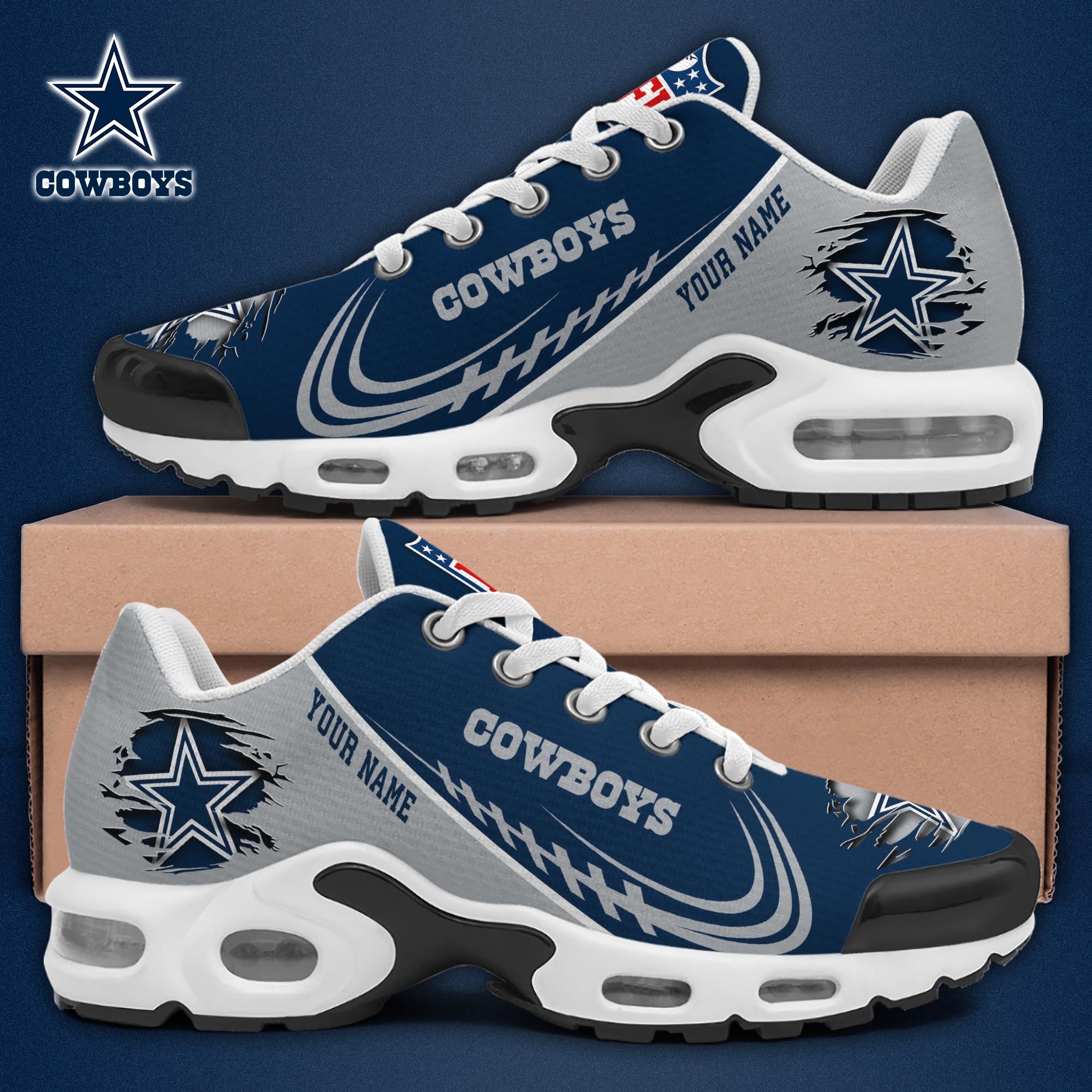 Dallas Cowboys TN Shoes 2025 Version Custom Name, Sport Shoes For Fan, Fan Gifts EHIVM-04091680