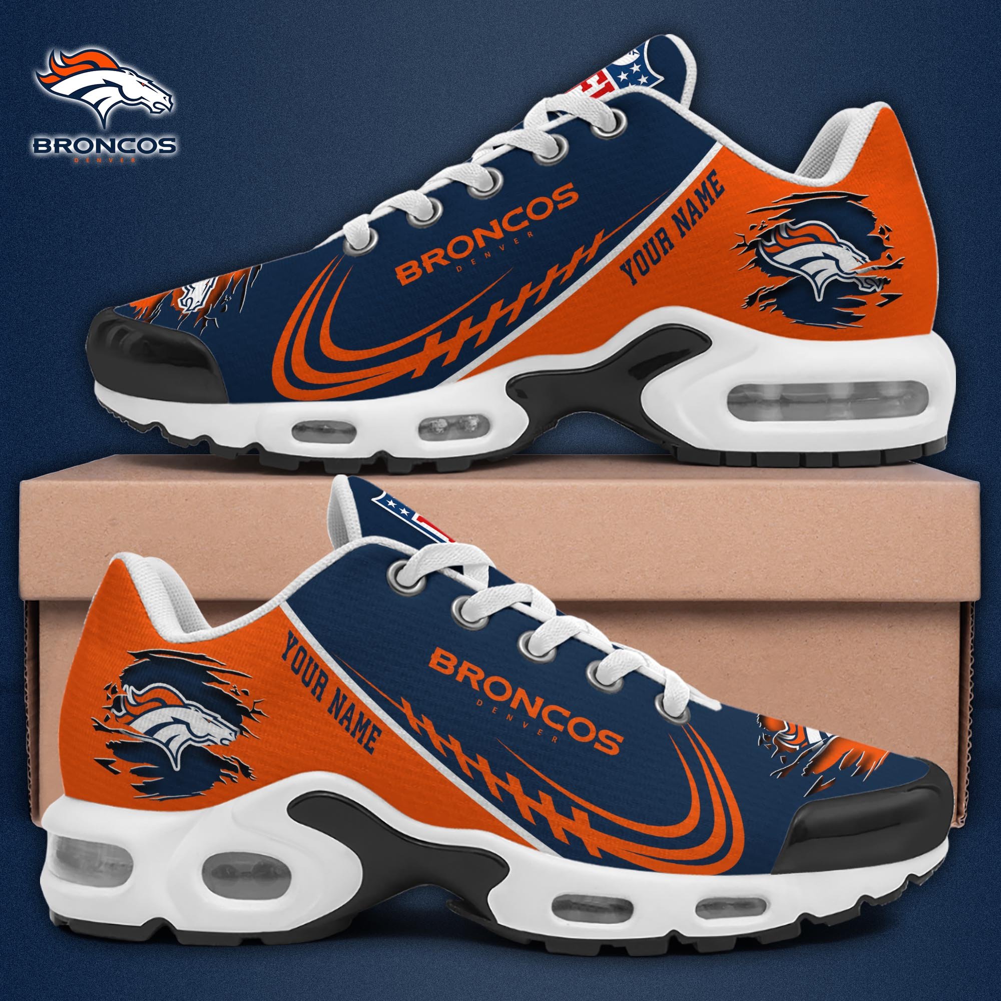 Denver Broncos TN Shoes 2025 Version Custom Name, Sport Shoes For Fan, Fan Gifts EHIVM-04091680