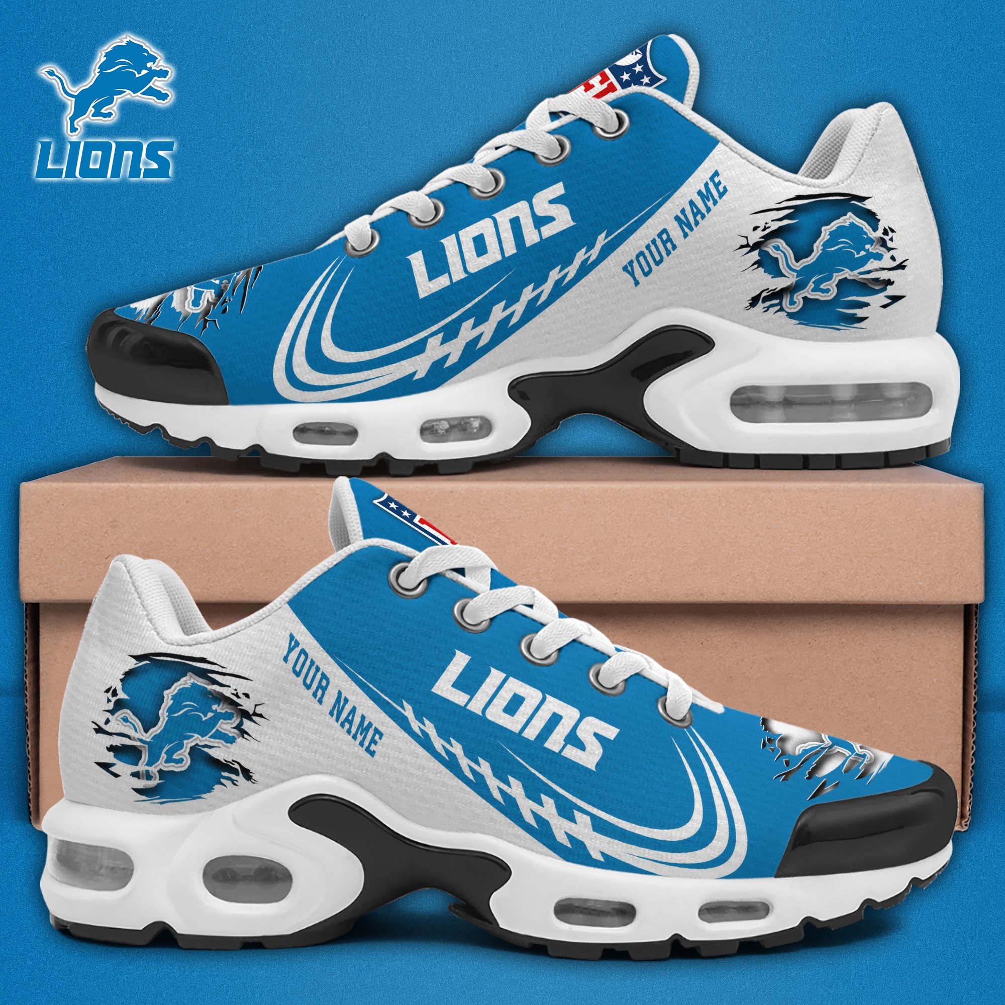 Detroit Lions TN Shoes 2025 Version Custom Name, Sport Shoes For Fan, Fan Gifts EHIVM-04091680