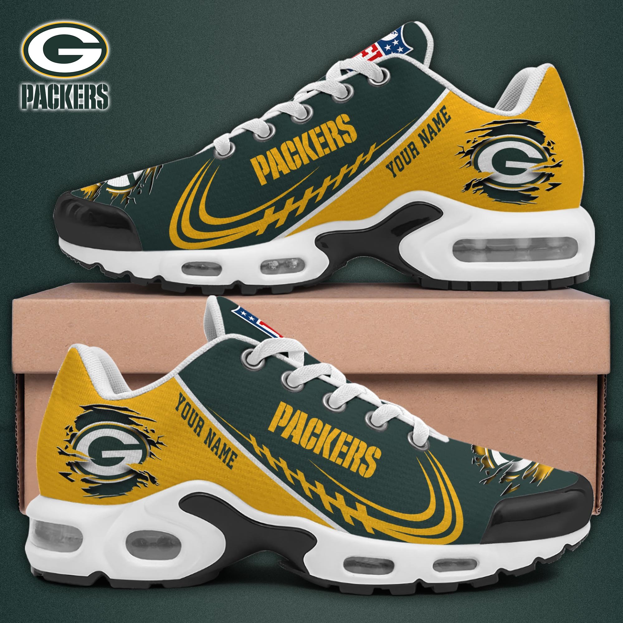 Green Bay Packers TN Shoes 2025 Version Custom Name, Sport Shoes For Fan, Fan Gifts EHIVM-04091680