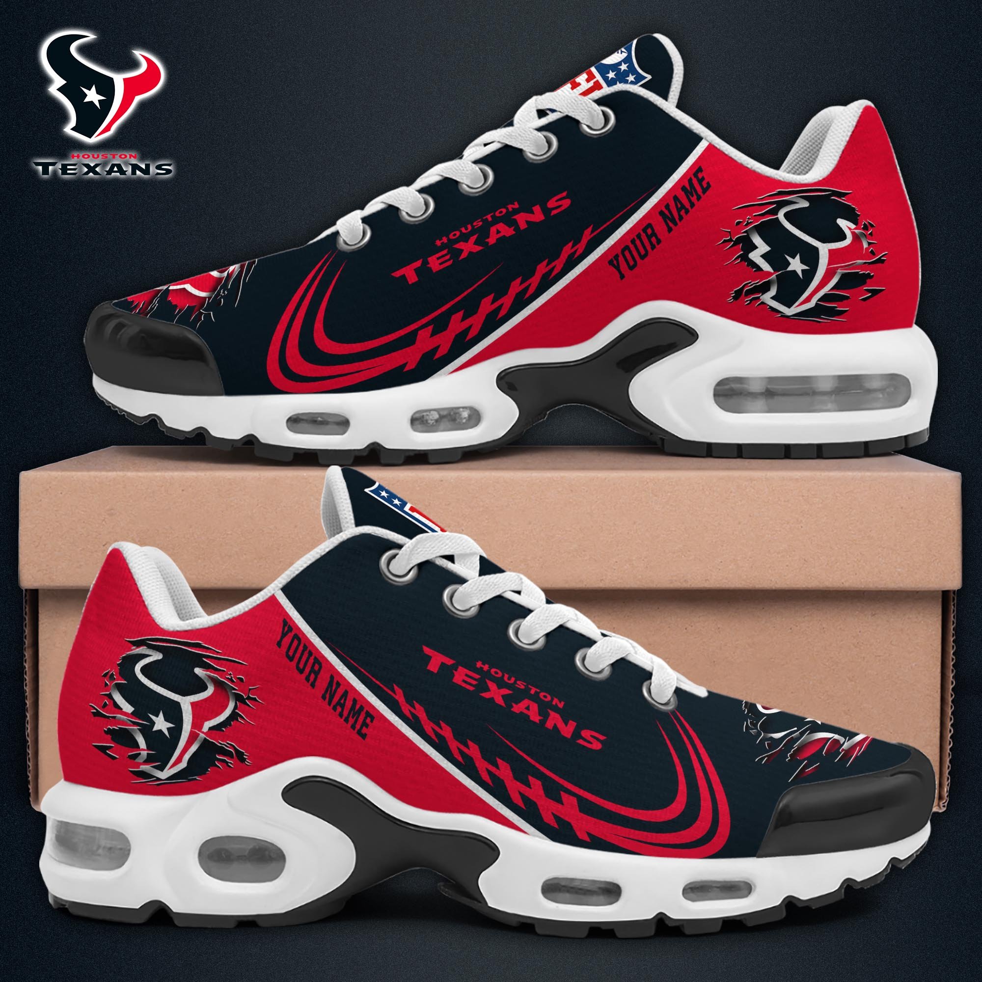 Houston Texans TN Shoes 2025 Version Custom Name, Sport Shoes For Fan, Fan Gifts EHIVM-04091680