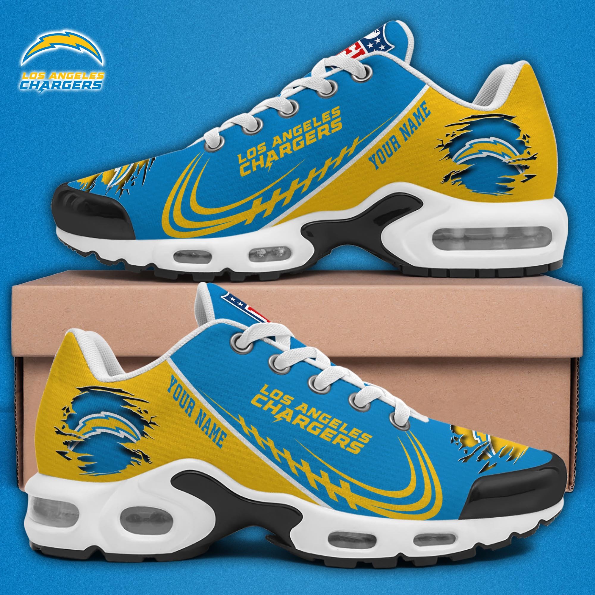 Los Angeles Chargers TN Shoes 2025 Version Custom Name, Sport Shoes For Fan, Fan Gifts EHIVM-04091680