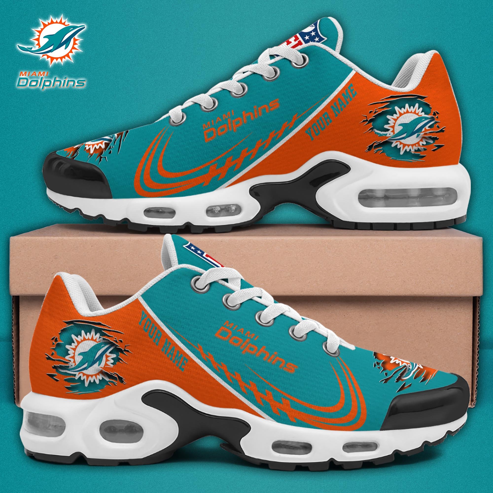 Miami Dolphins TN Shoes 2025 Version Custom Name, Sport Shoes For Fan, Fan Gifts EHIVM-04091680