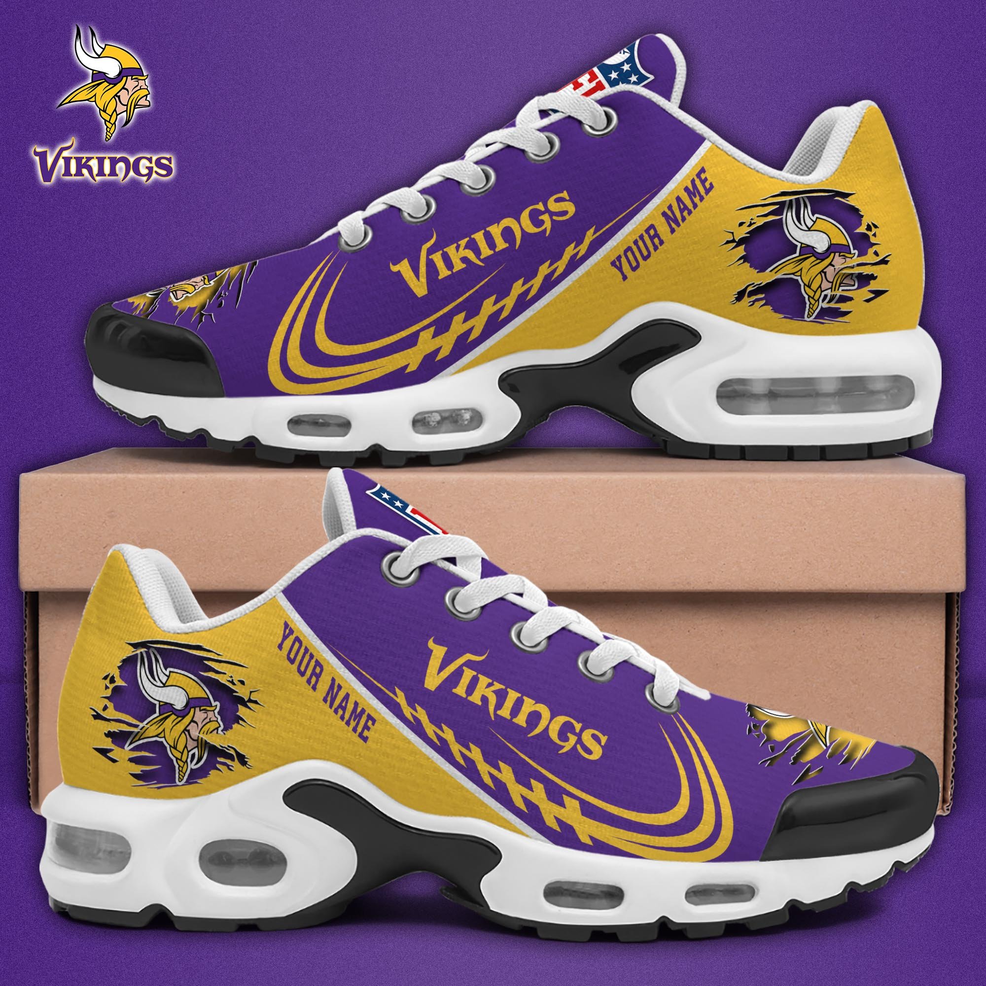 Minnesota Vikings TN Shoes 2025 Version Custom Name, Sport Shoes For Fan, Fan Gifts EHIVM-04091680
