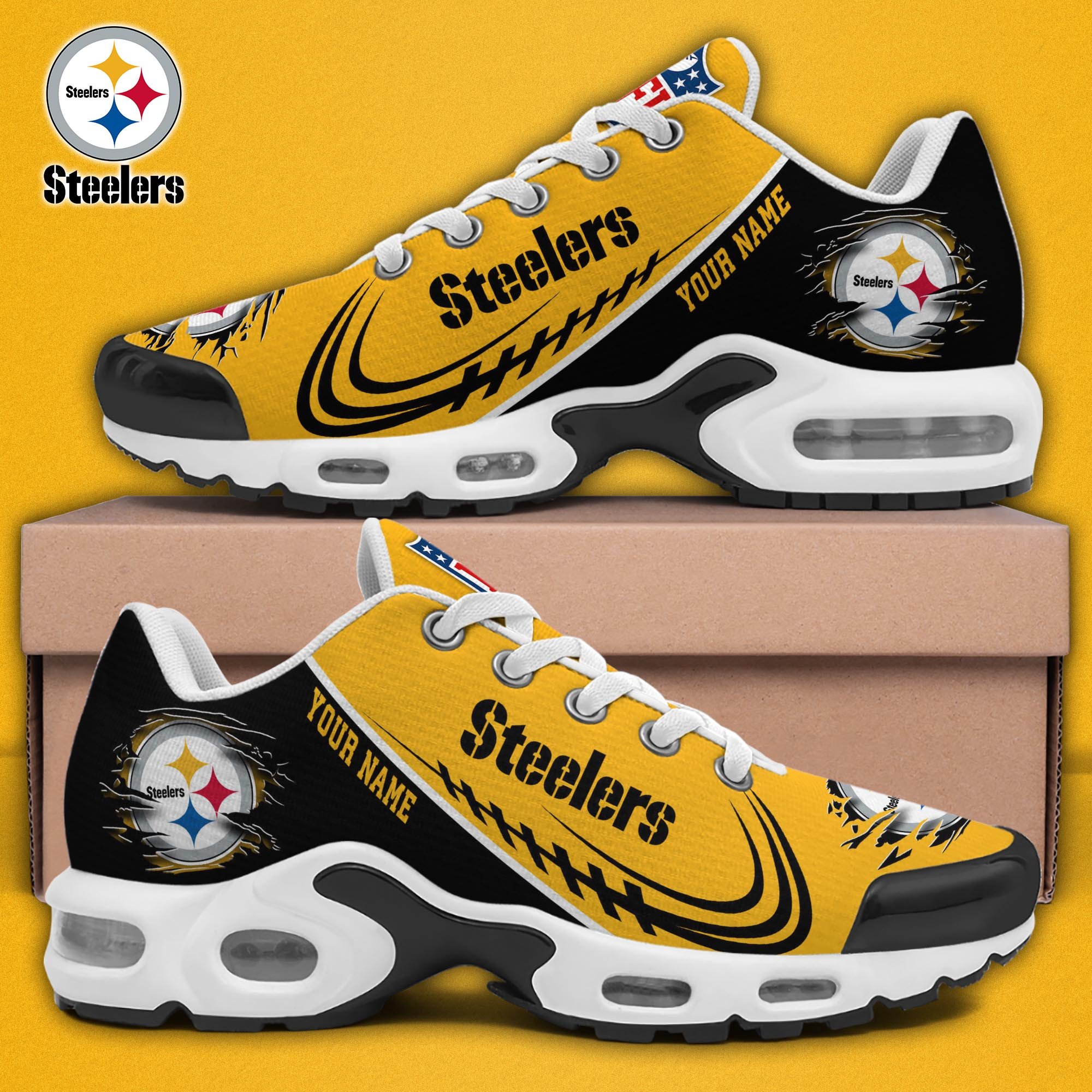 Pittsburgh Steelers TN Shoes 2025 Version Custom Name, Sport Shoes For Fan, Fan Gifts EHIVM-04091680