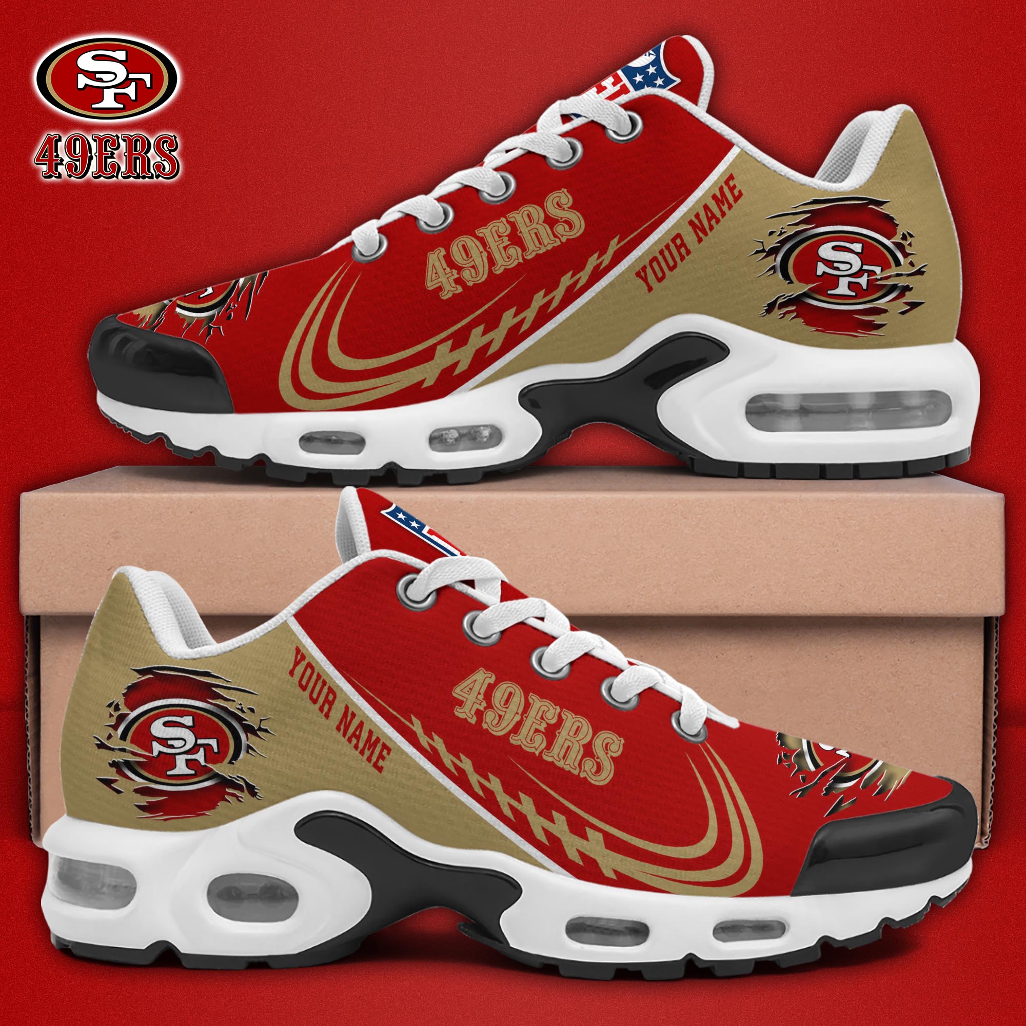 San Francisco 49ers TN Shoes 2025 Version Custom Name, Sport Shoes For Fan, Fan Gifts EHIVM-04091680