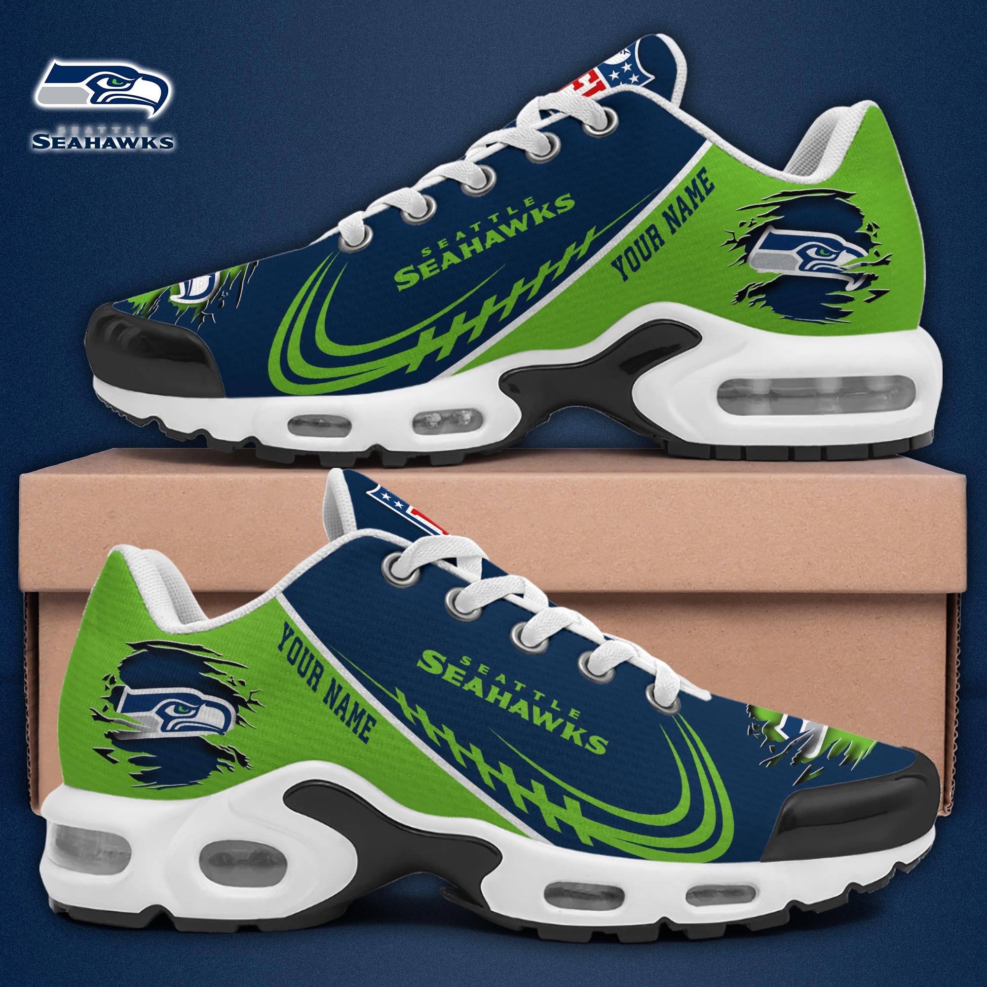 Seattle Seahawks TN Shoes 2025 Version Custom Name, Sport Shoes For Fan, Fan Gifts EHIVM-04091680