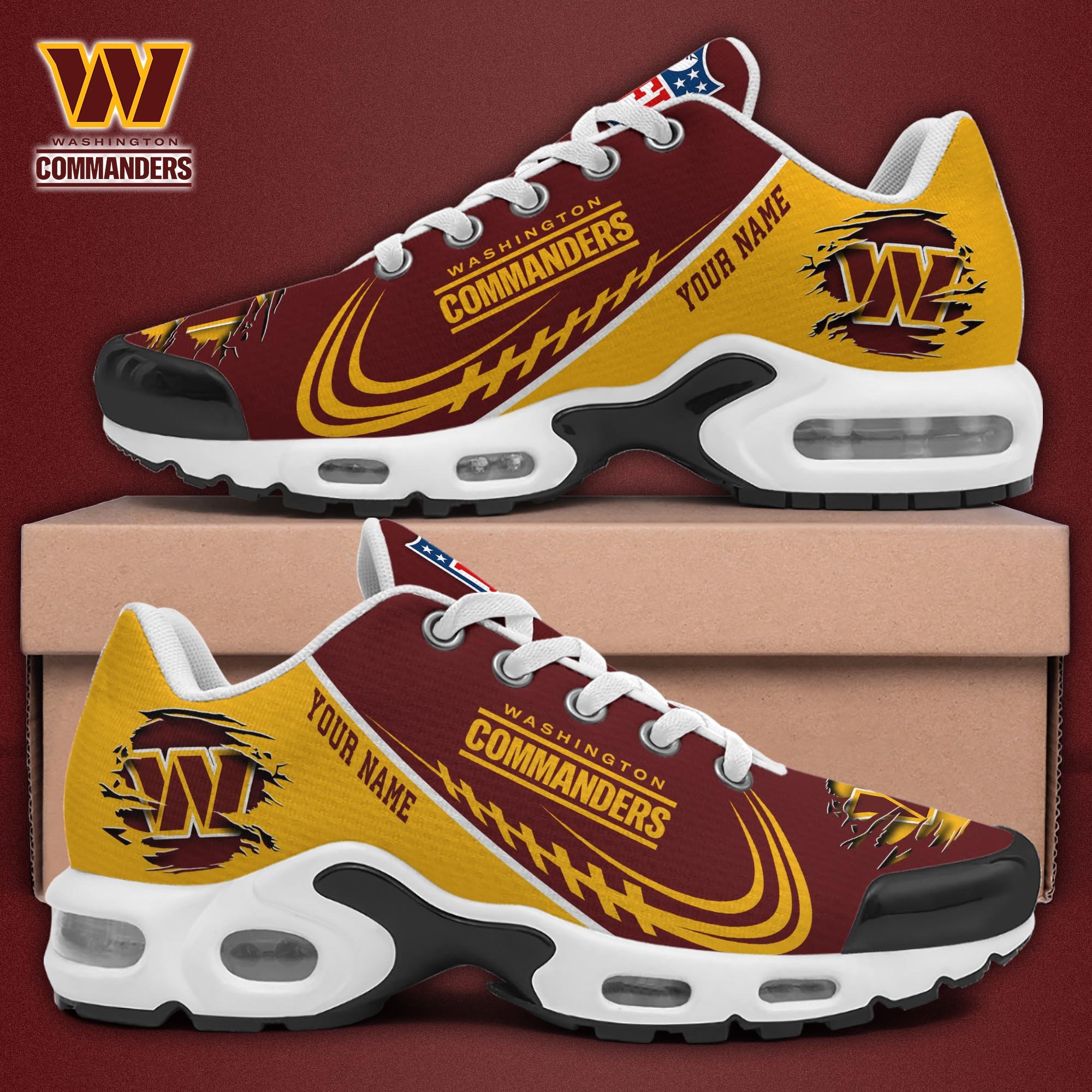 Washington Commanders TN Shoes 2025 Version Custom Name, Sport Shoes For Fan, Fan Gifts EHIVM-04091680