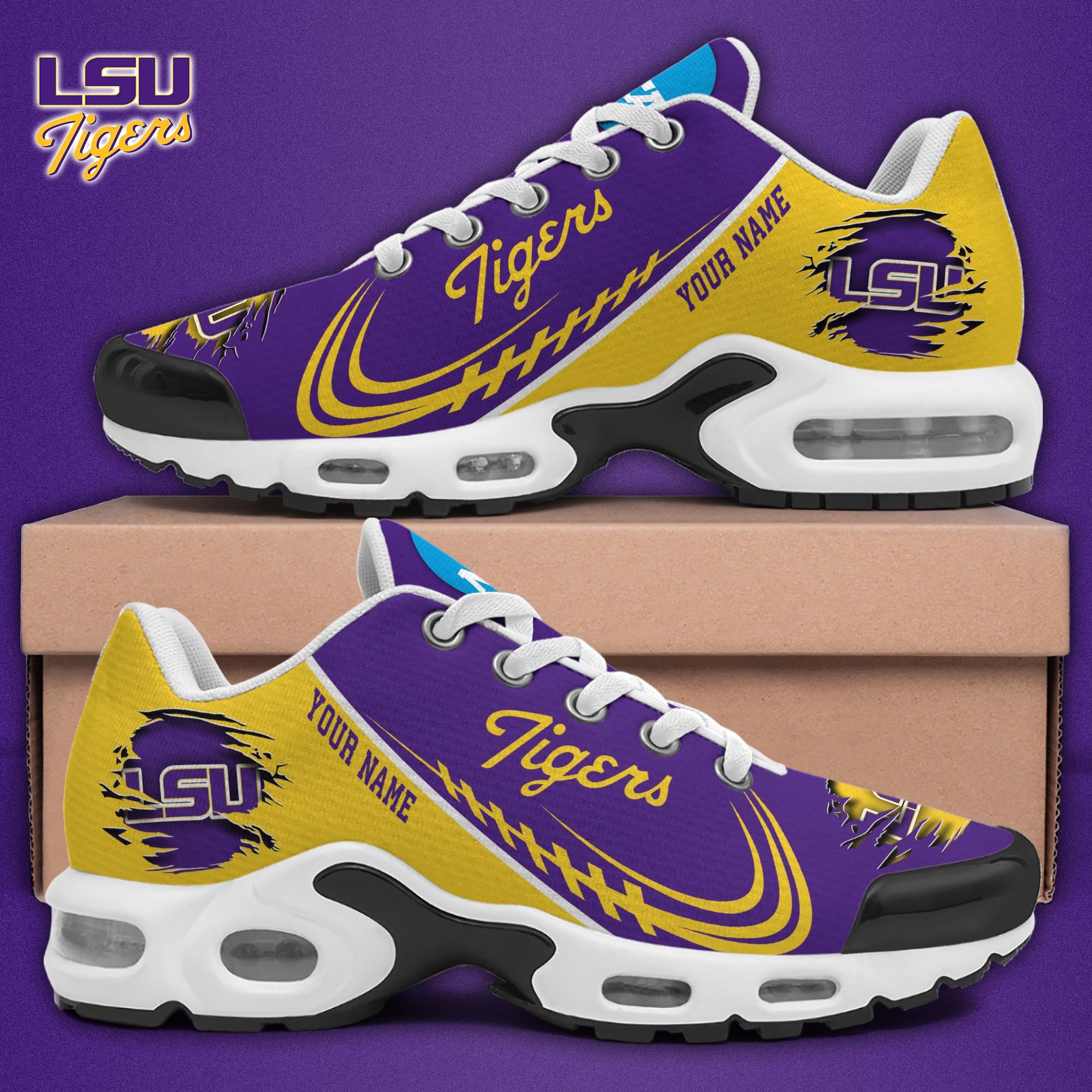 LSU TIGERS TN Shoes 2025 Version Custom Name, Sport Shoes For Fan, Fan Gifts EHIVM-04141805