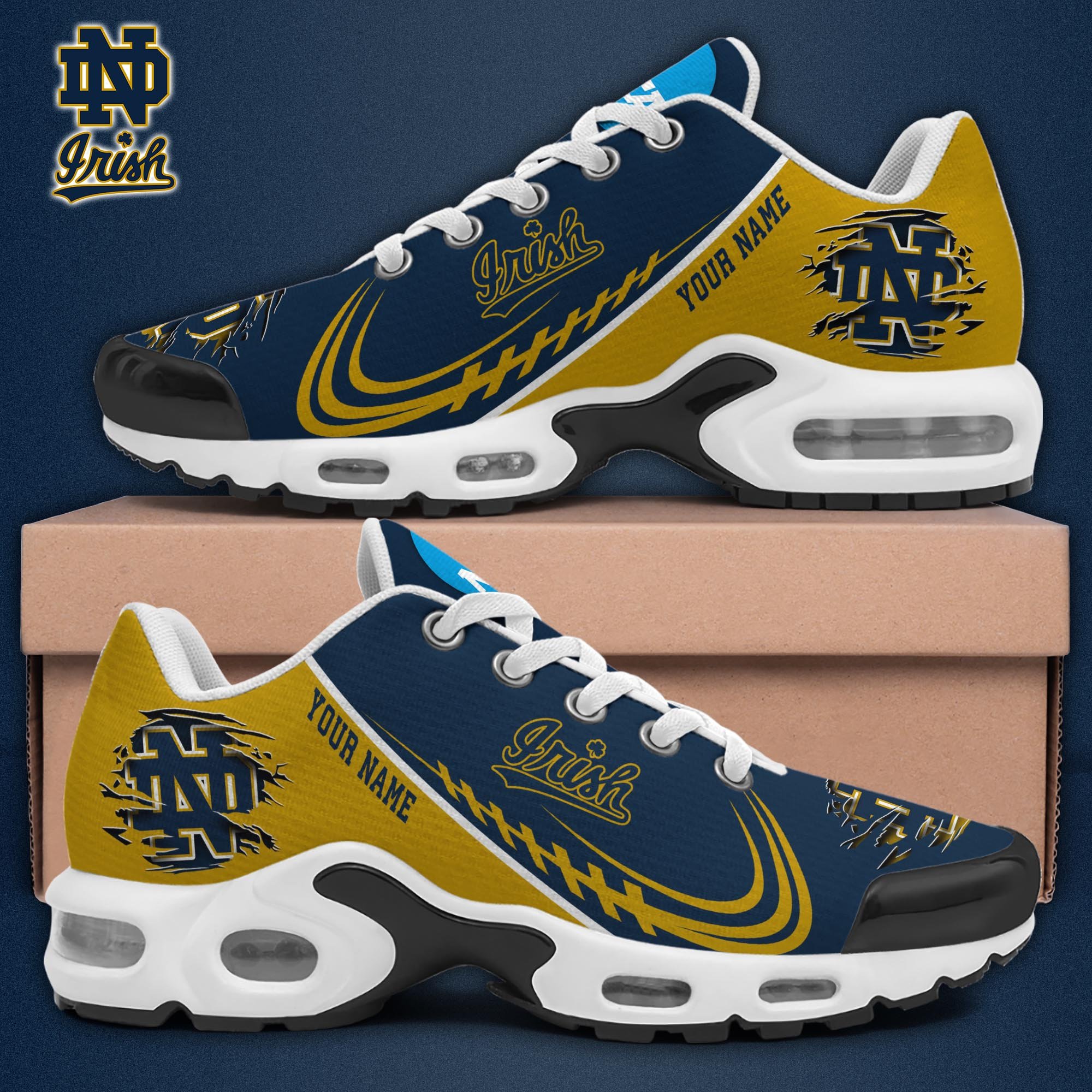 Notre Dame Fighting Irish TN Shoes 2025 Version Custom Name, Sport Shoes For Fan, Fan Gifts EHIVM-04141805