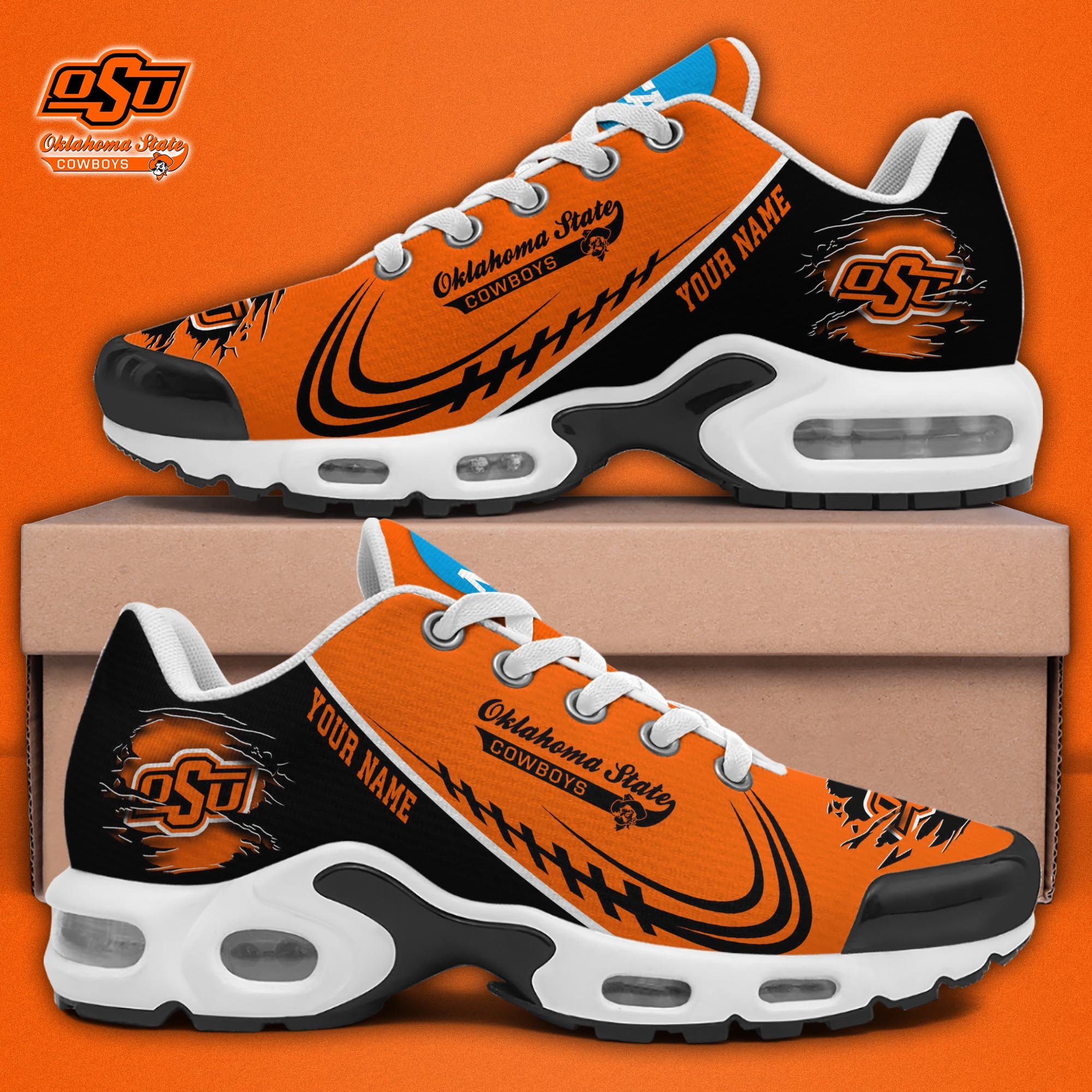 Oklahoma State Cowboys TN Shoes 2025 Version Custom Name, Sport Shoes For Fan, Fan Gifts EHIVM-04141805