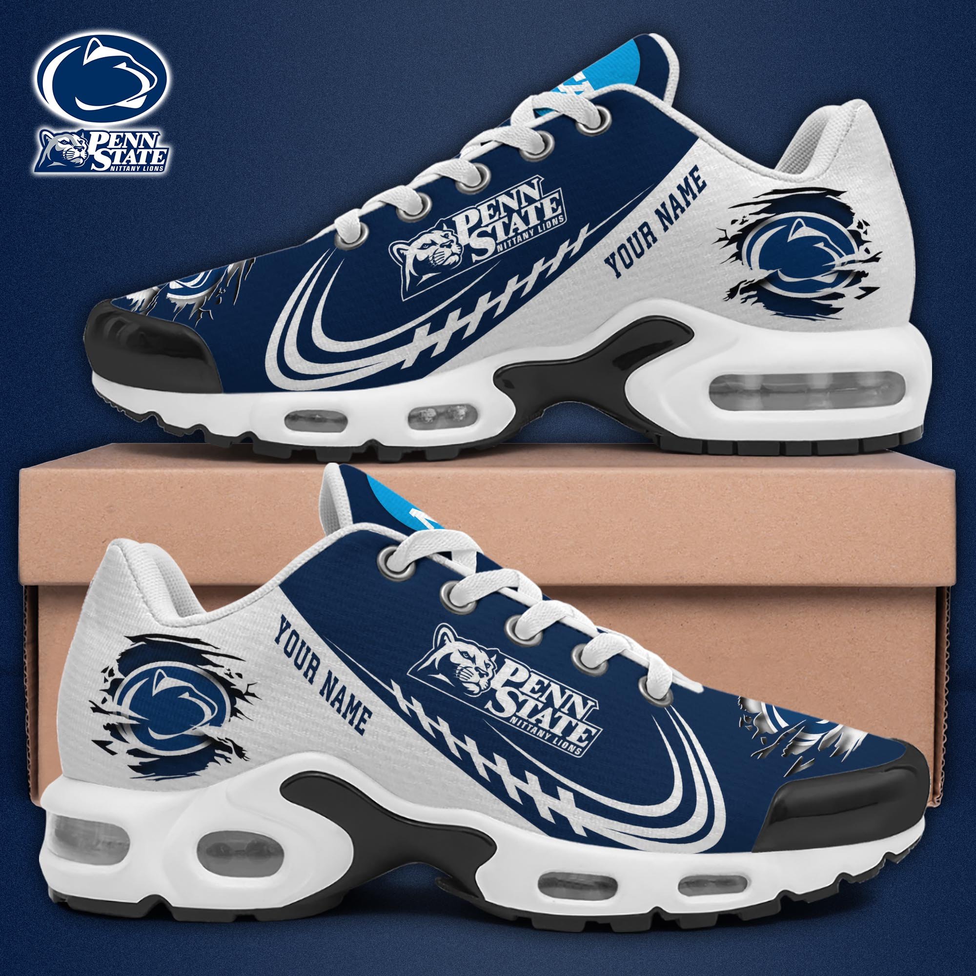 Penn State Nittany Lions TN Shoes 2025 Version Custom Name, Sport Shoes For Fan, Fan Gifts EHIVM-04141805