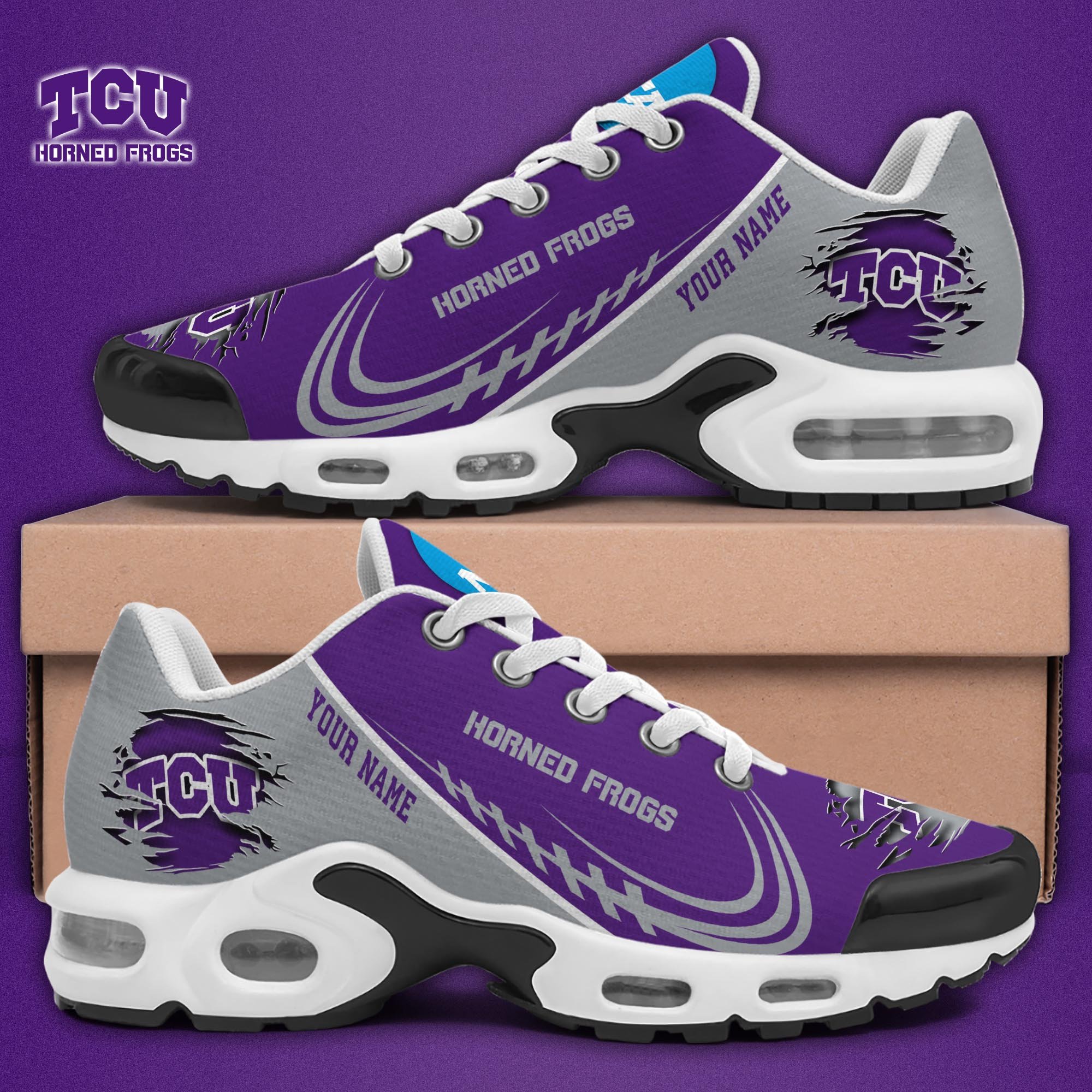 TCU Horned Frogs TN Shoes 2025 Version Custom Name, Sport Shoes For Fan, Fan Gifts EHIVM-04141805