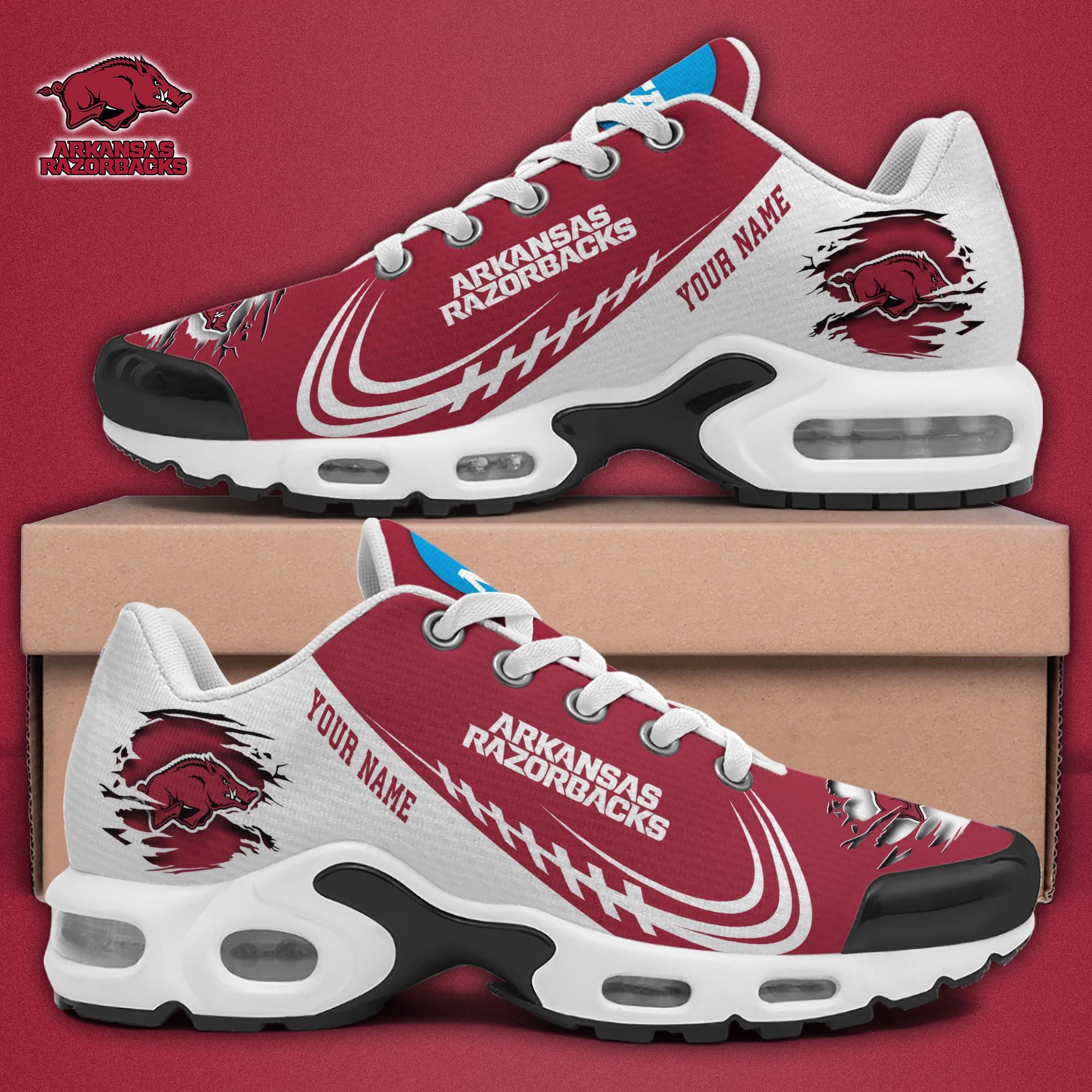 Arkansas Razorbacks TN Shoes 2025 Version Custom Name, Sport Shoes For Fan, Fan Gifts EHIVM-04141805
