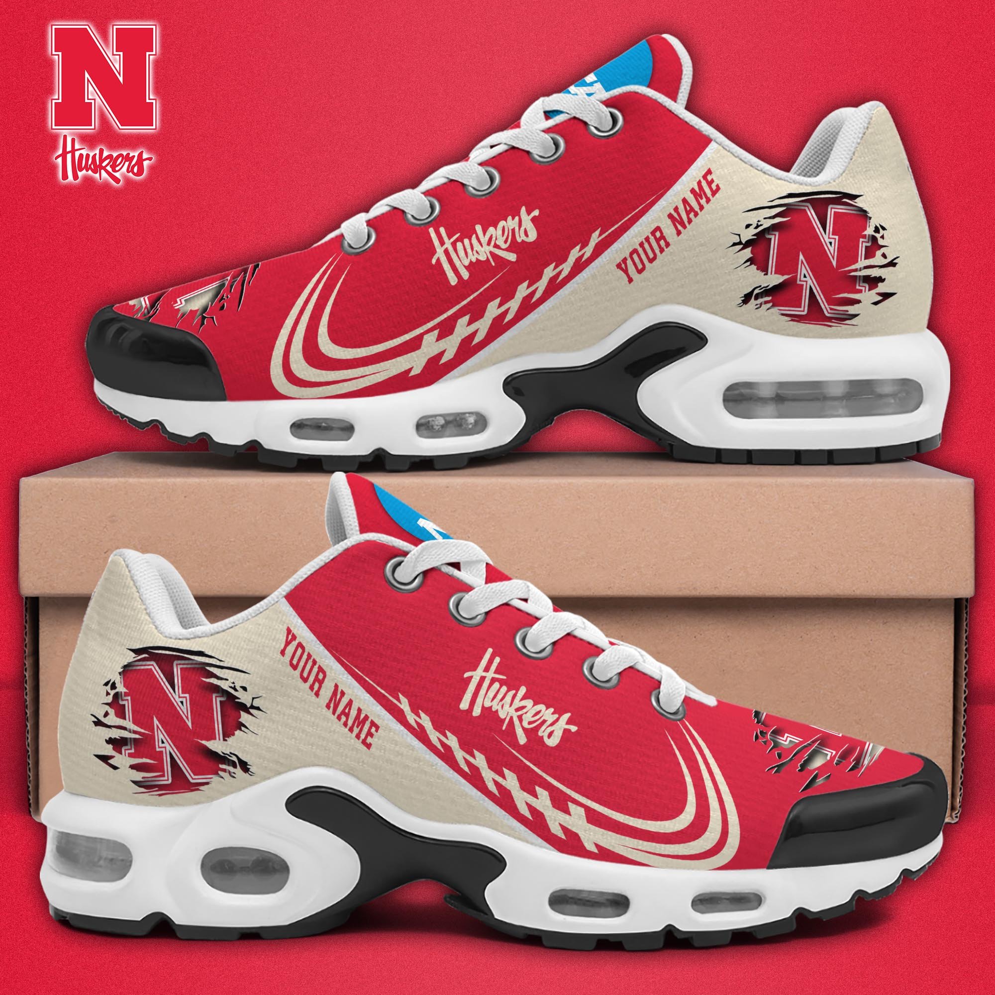 Nebraska Cornhuskers TN Shoes 2025 Version Custom Name, Sport Shoes For Fan, Fan Gifts EHIVM-04141805