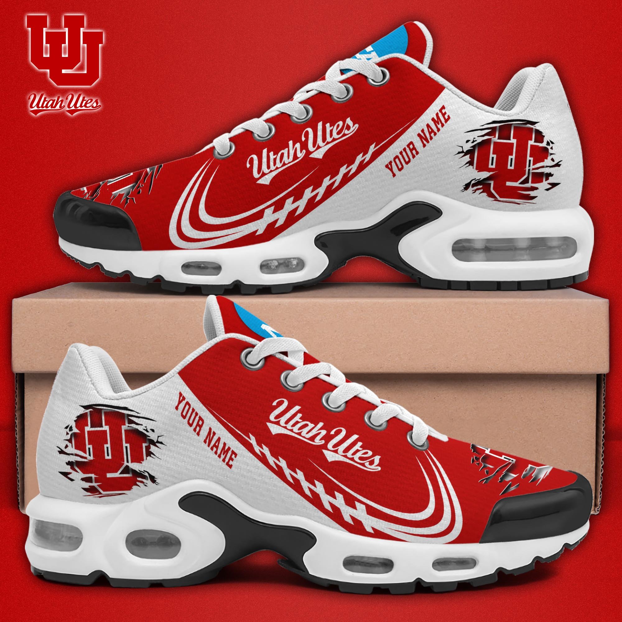 Utah Utes TN Shoes 2025 Version Custom Name, Sport Shoes For Fan, Fan Gifts EHIVM-04141805