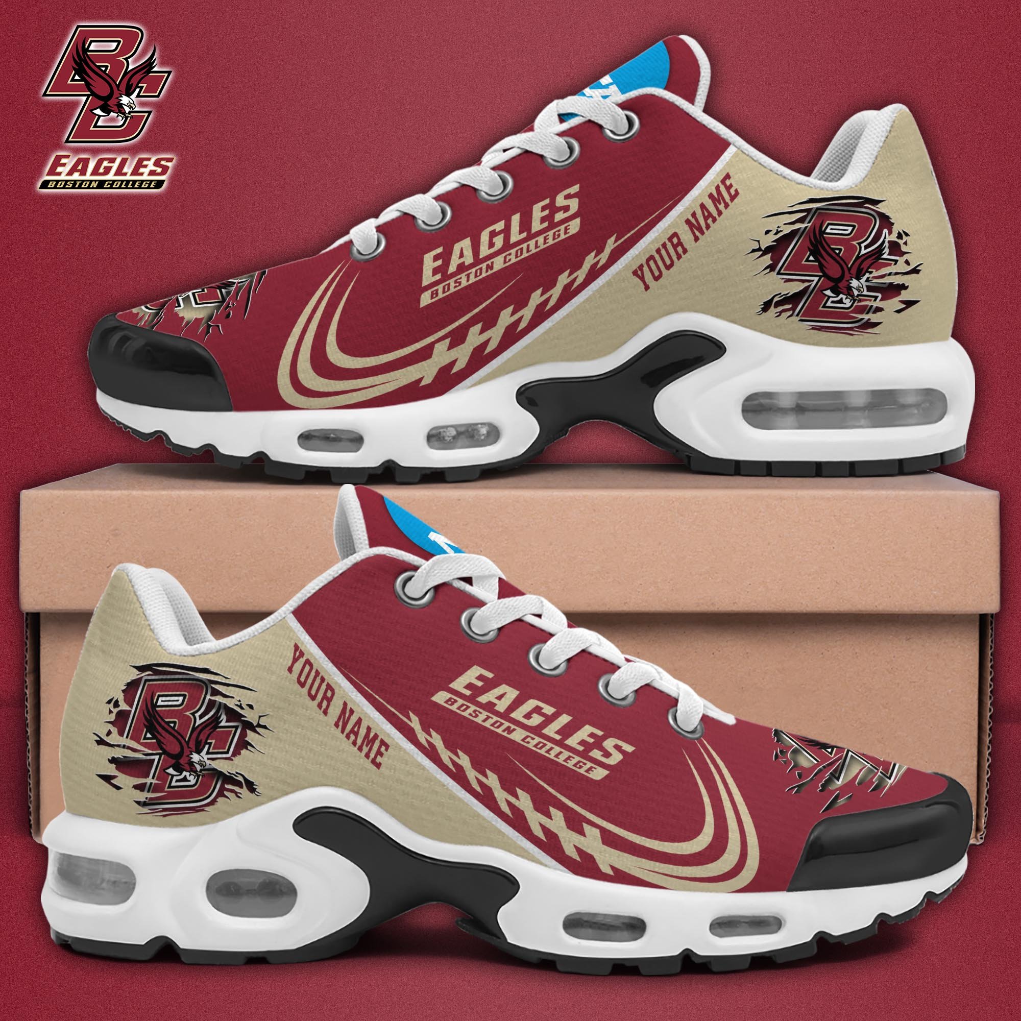 Boston College Eagles TN Shoes 2025 Version Custom Name, Sport Shoes For Fan, Fan Gifts EHIVM-04141805