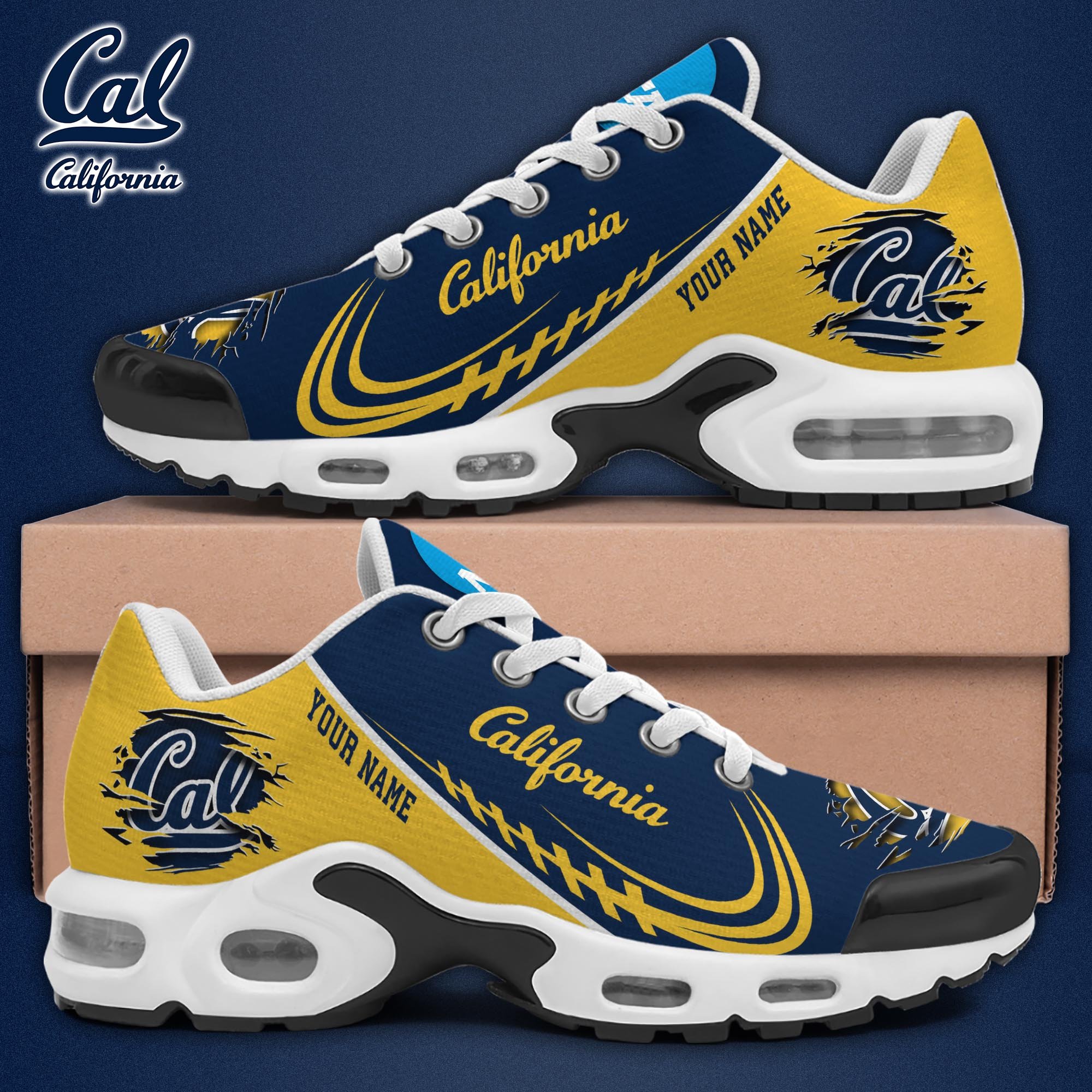 California Golden Bears TN Shoes 2025 Version Custom Name, Sport Shoes For Fan, Fan Gifts EHIVM-04141805