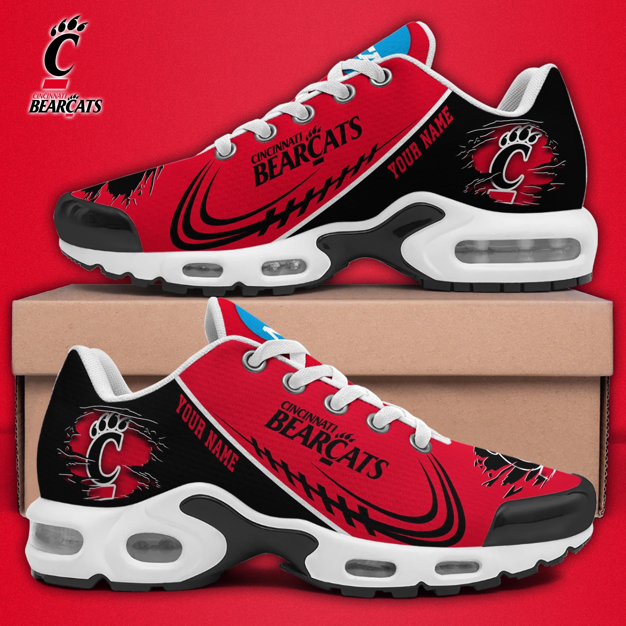 Cincinnati Bearcats TN Shoes 2025 Version Custom Name, Sport Shoes For Fan, Fan Gifts EHIVM-04141805