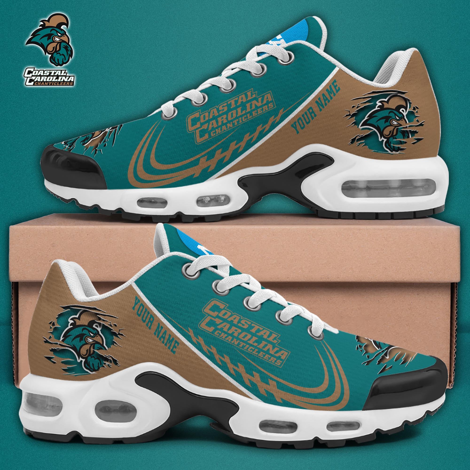Coastal Carolina Chanticleers TN Shoes 2025 Version Custom Name, Sport Shoes For Fan, Fan Gifts EHIVM-04141805