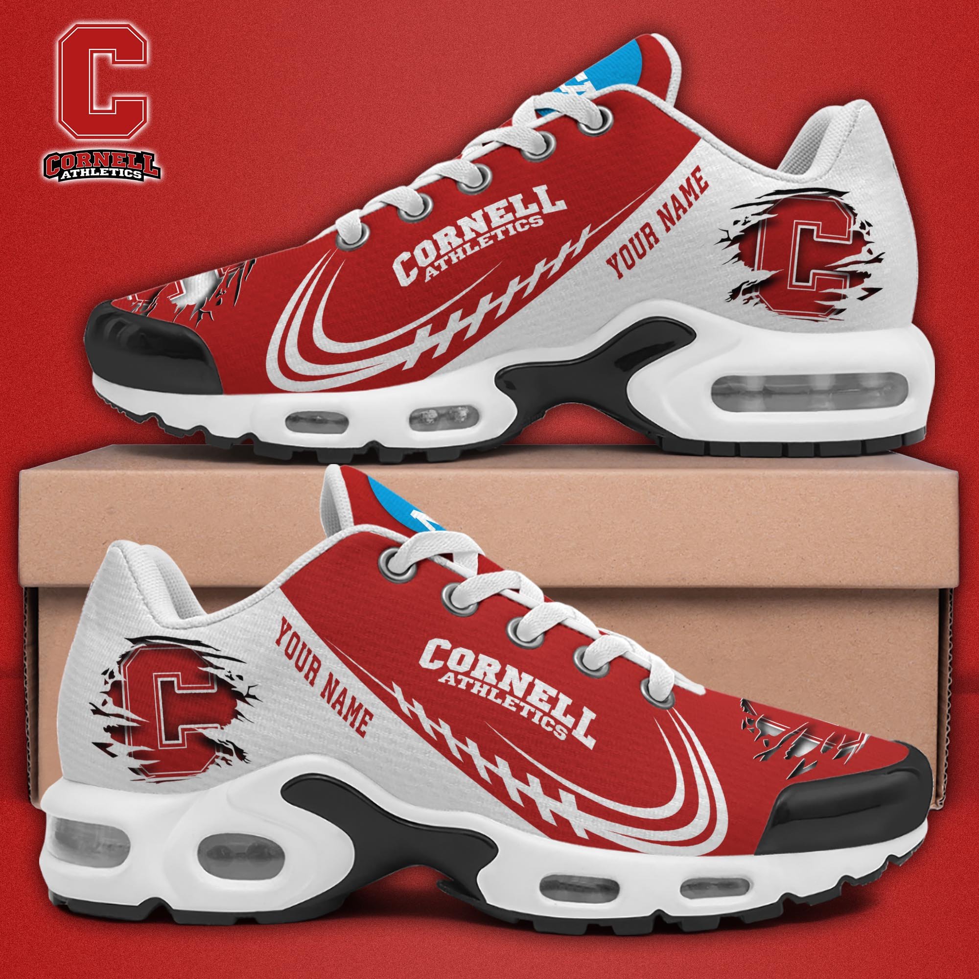 Cornell Big Red TN Shoes 2025 Version Custom Name, Sport Shoes For Fan, Fan Gifts EHIVM-04141805