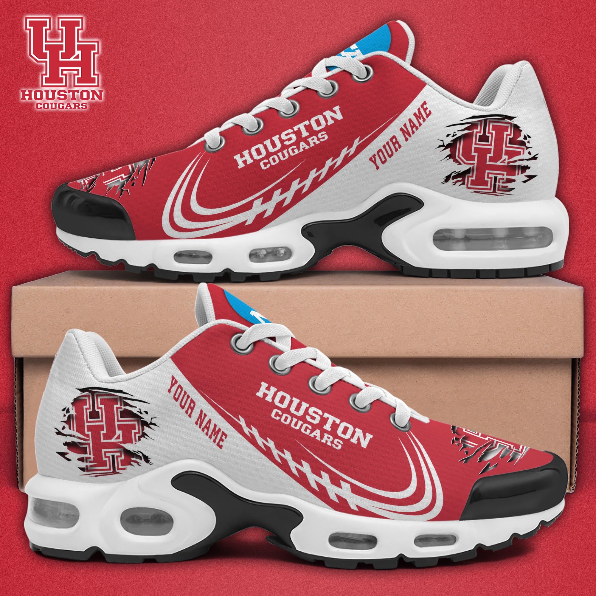 Houston Cougars TN Shoes 2025 Version Custom Name, Sport Shoes For Fan, Fan Gifts EHIVM-04141805