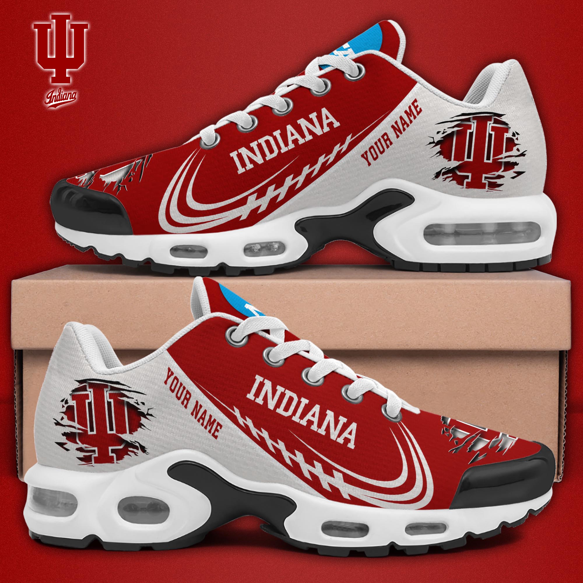 Indiana Hoosiers TN Shoes 2025 Version Custom Name, Sport Shoes For Fan, Fan Gifts EHIVM-04141805
