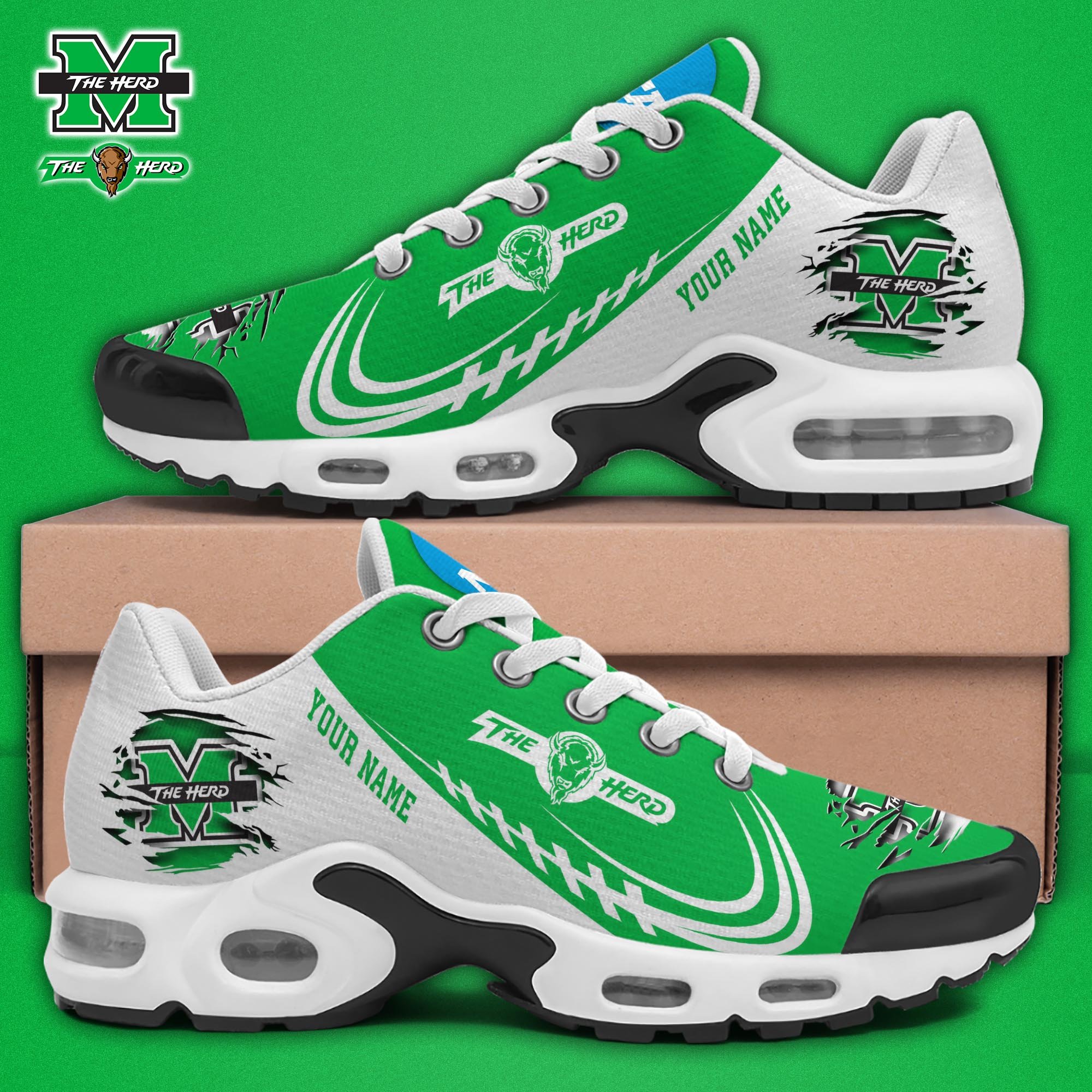 Marshall Thundering Herd TN Shoes 2025 Version Custom Name, Sport Shoes For Fan, Fan Gifts EHIVM-04141805