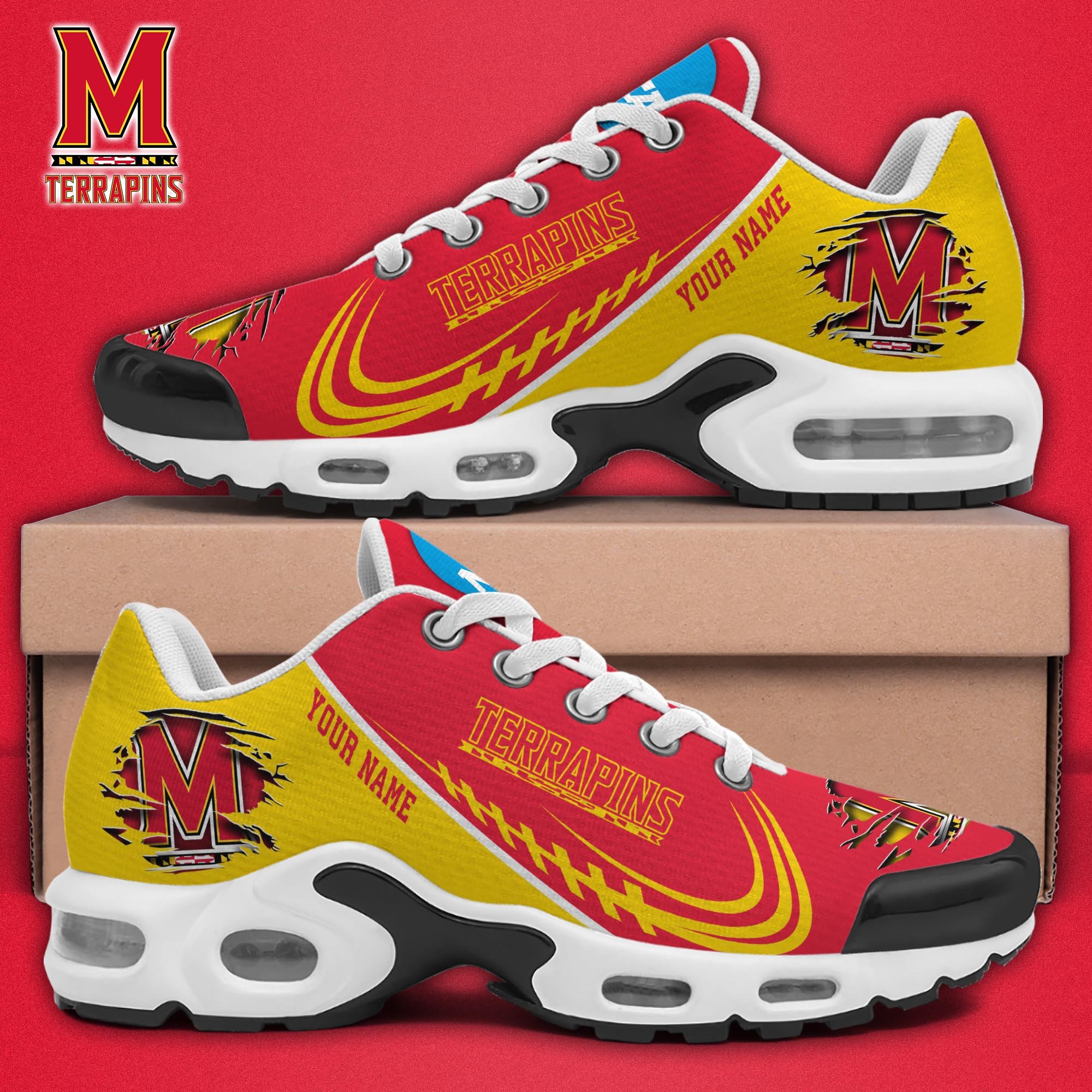 Maryland Terrapins TN Shoes 2025 Version Custom Name, Sport Shoes For Fan, Fan Gifts EHIVM-04141805